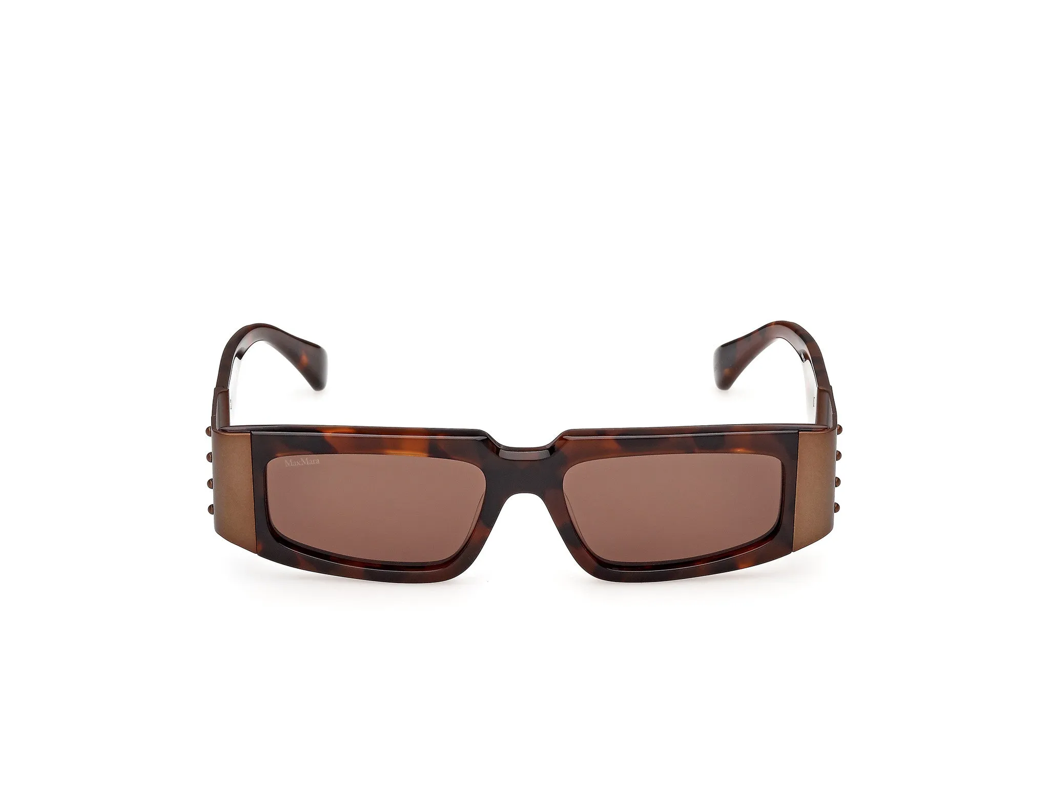 Max Mara MM0217 52E Occhiali da sole Acetato Havana Marrone Squadrata Normale - immagine 2