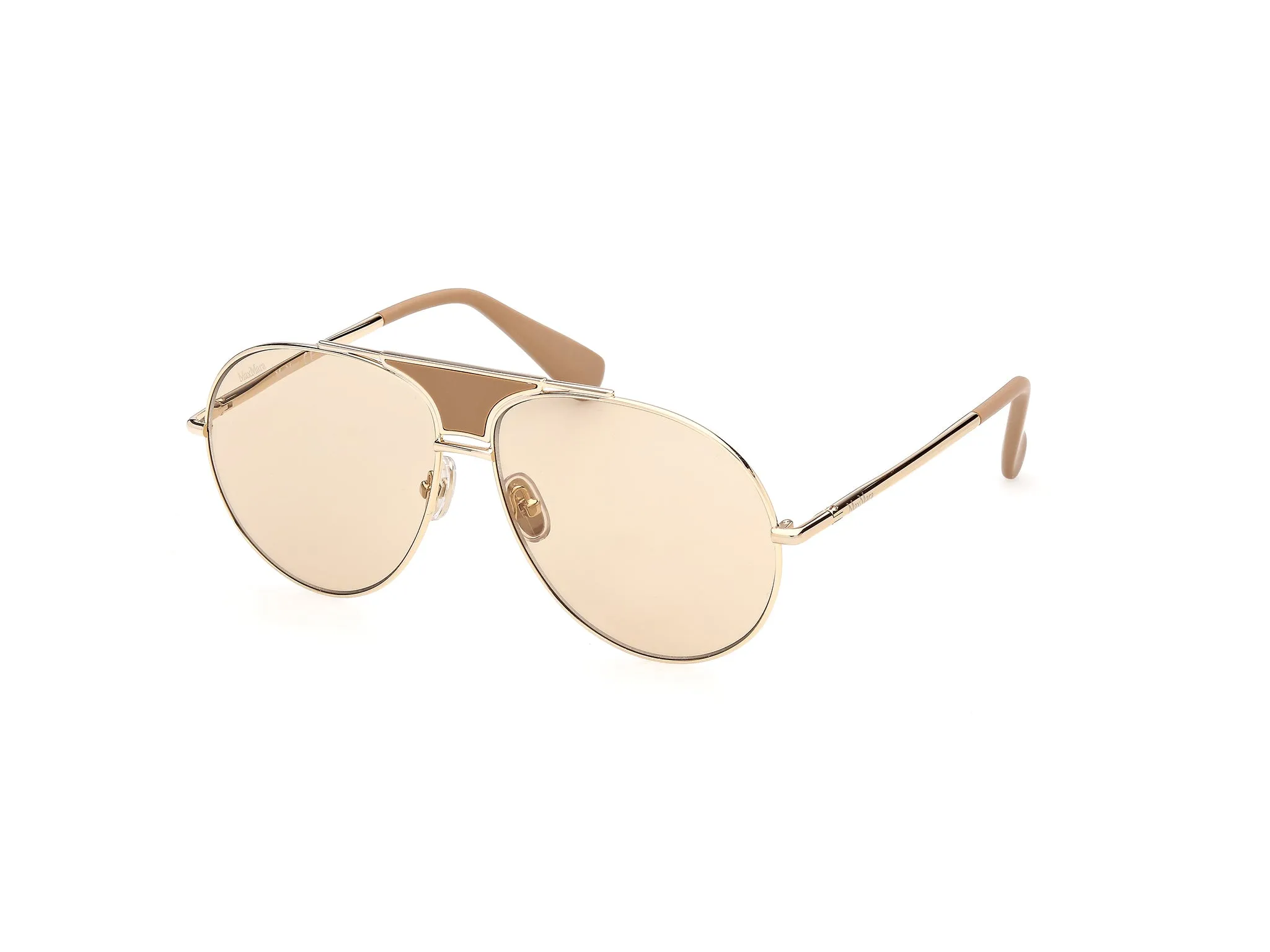 Max Mara MM0215 32E Occhiali da sole Acetato Oro Marrone Pilot Fotocromatiche - immagine 1