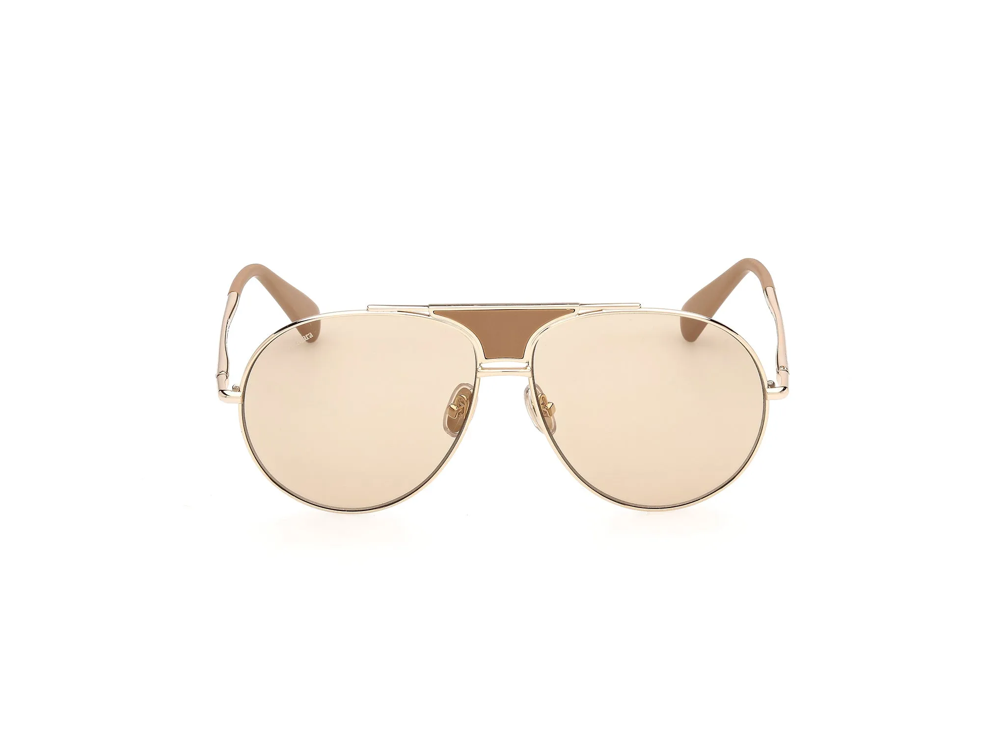 Max Mara MM0215 32E Occhiali da sole Acetato Oro Marrone Pilot Fotocromatiche - immagine 2