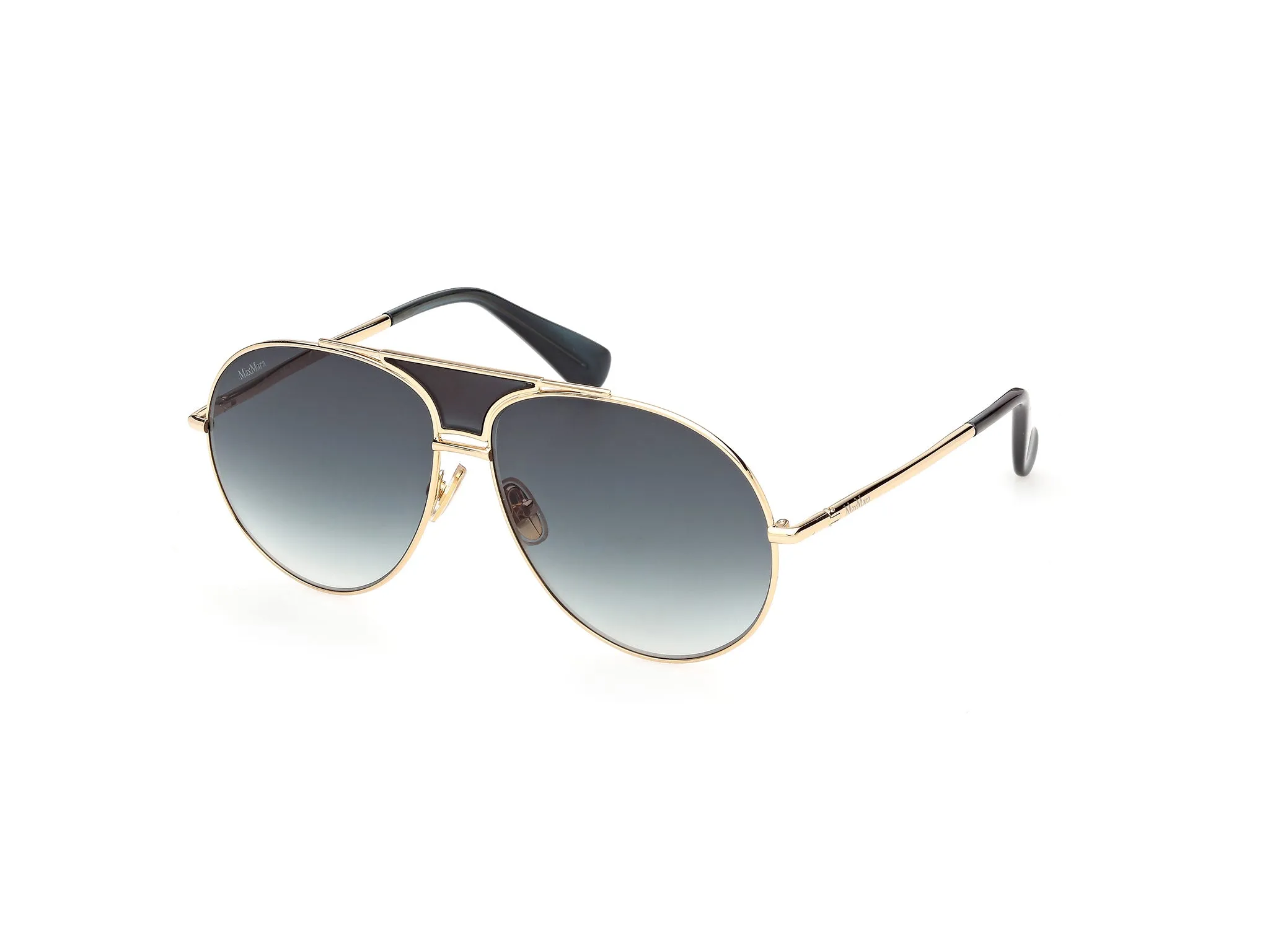 Max Mara MM0215 30P Occhiali da sole Acetato Oro Verde Pilot Normale - immagine 1