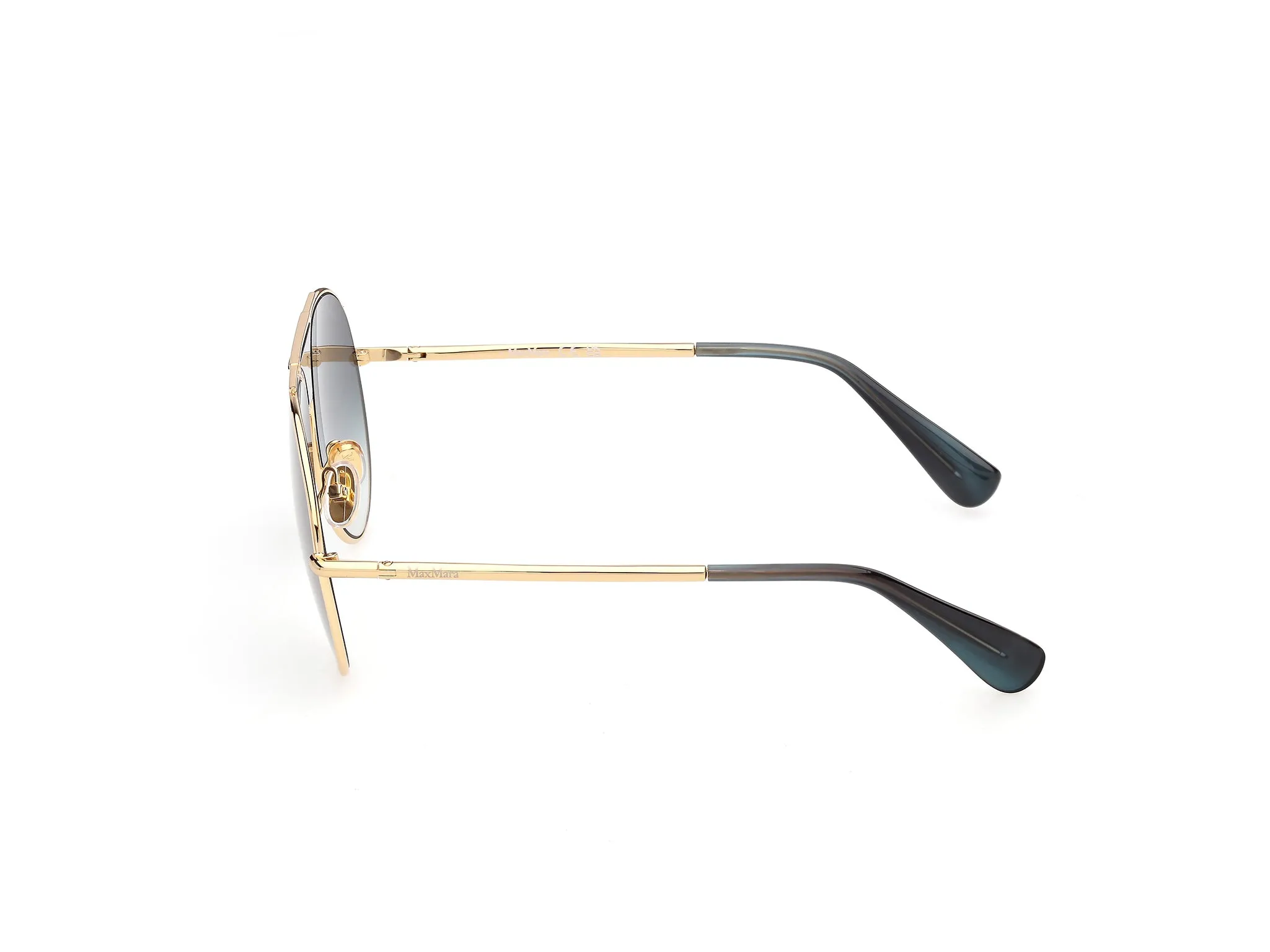 Max Mara MM0215 30P Occhiali da sole Acetato Oro Verde Pilot Normale - immagine 3