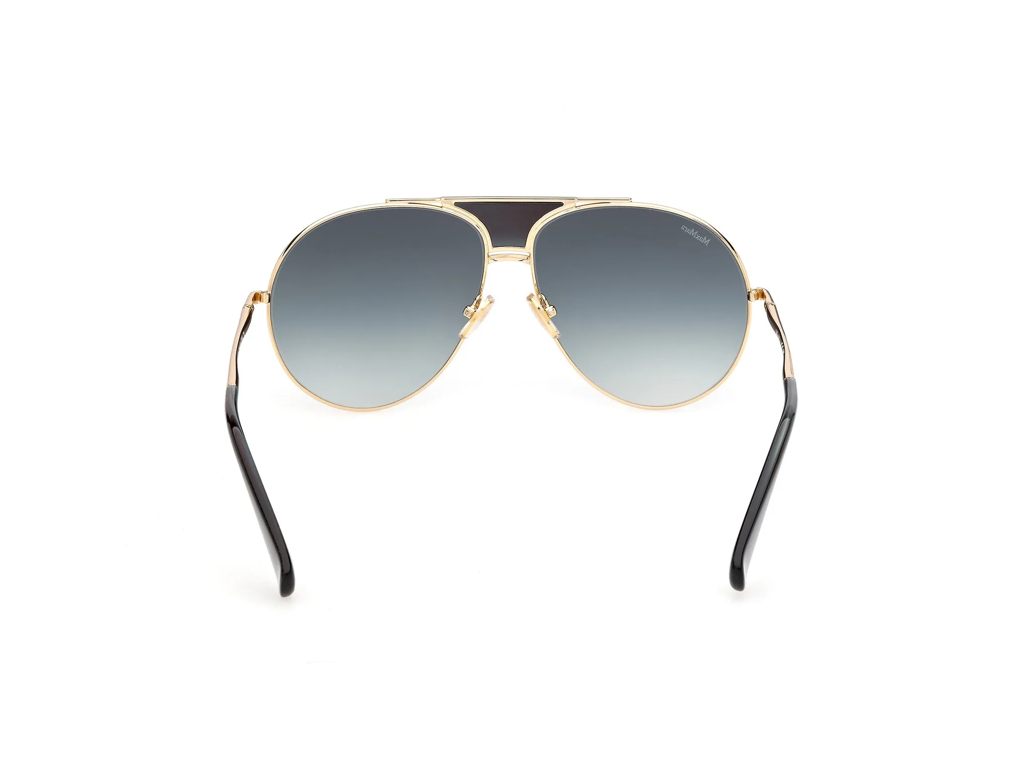 Max Mara MM0215 30P Occhiali da sole Acetato Oro Verde Pilot Normale - immagine 4