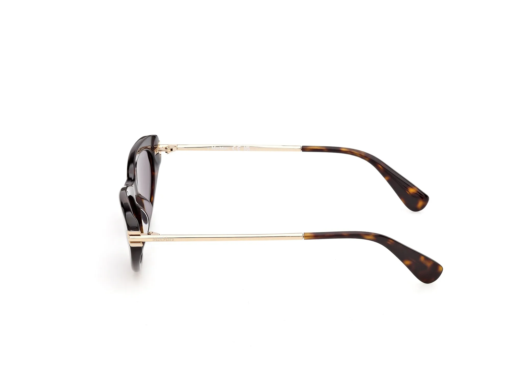 Max Mara MM0214 52A Occhiali da sole Acetato Havana Fumo Squadrata Normale - immagine 3