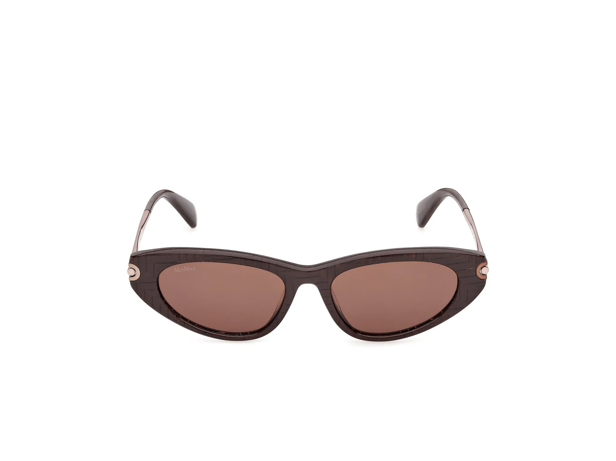 Max Mara MM0214 50E Occhiali da sole Acetato Marrone Marrone Squadrata Normale - immagine 2
