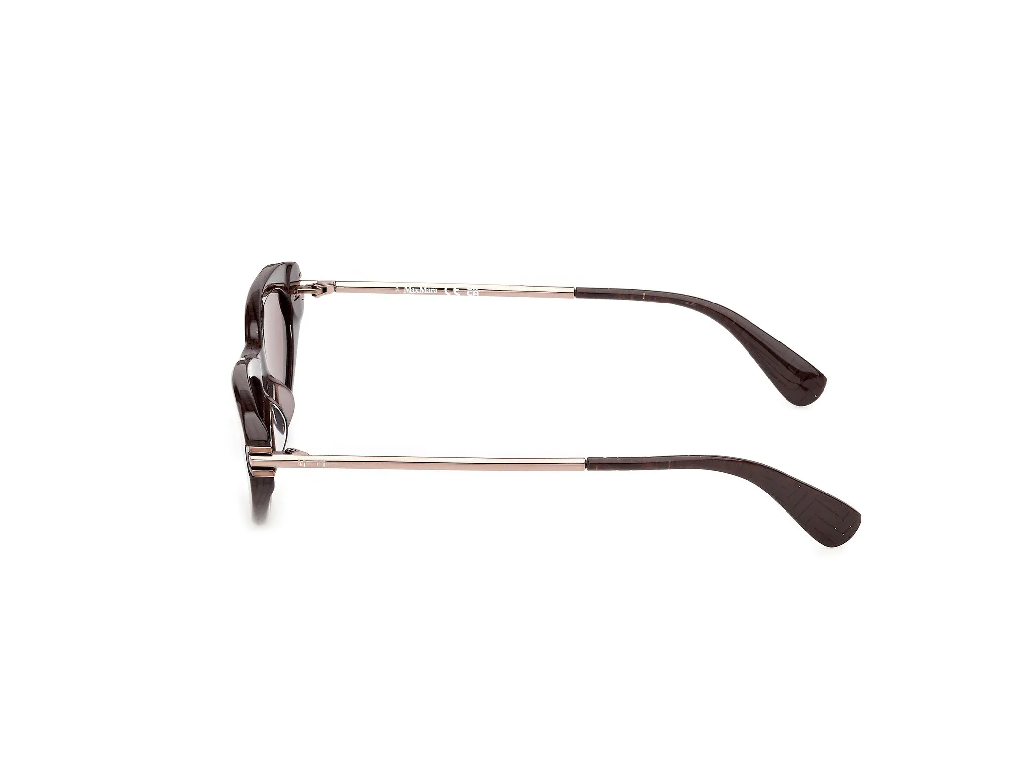 Max Mara MM0214 50E Occhiali da sole Acetato Marrone Marrone Squadrata Normale - immagine 3