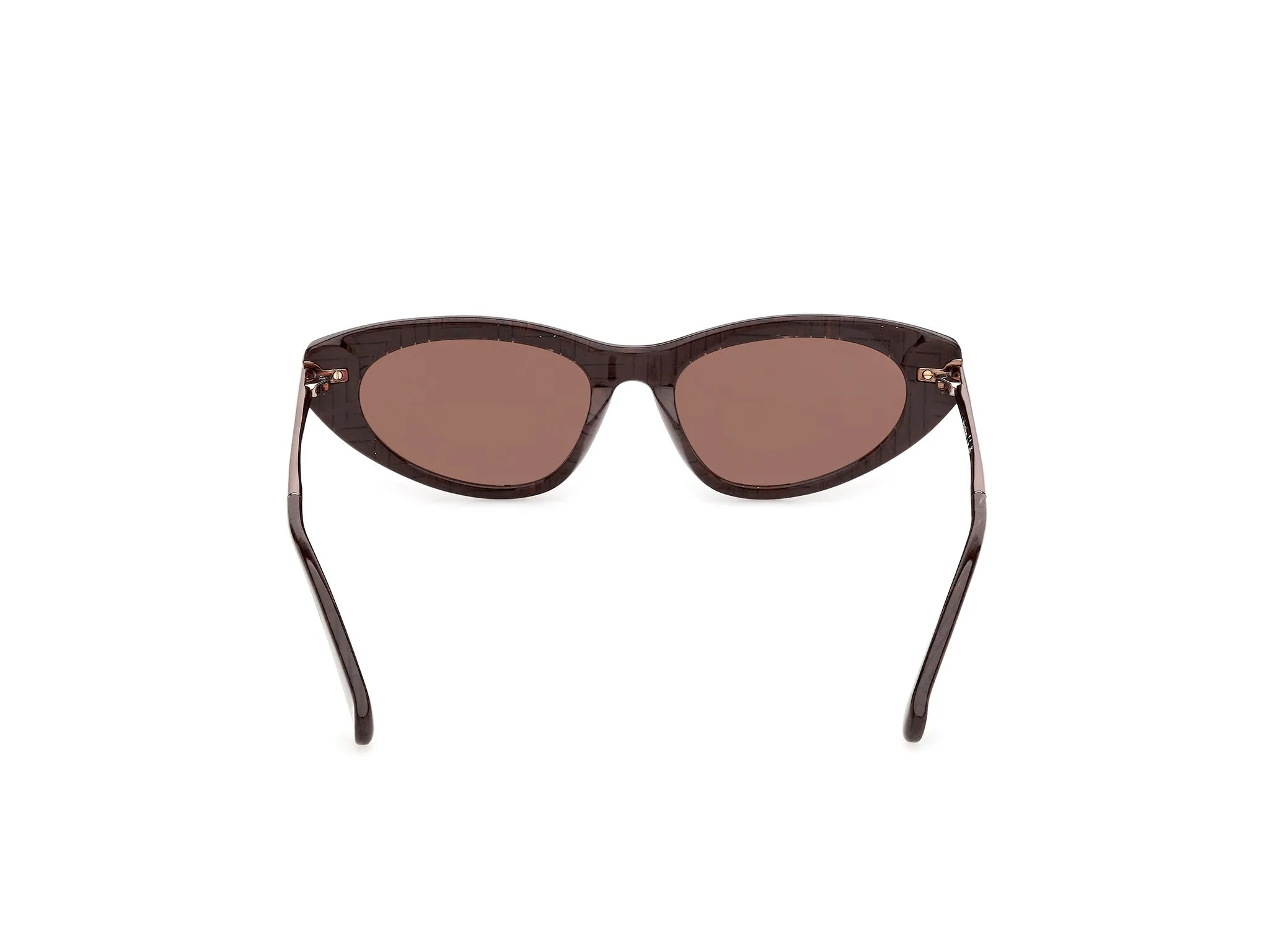 Max Mara MM0214 50E Occhiali da sole Acetato Marrone Marrone Squadrata Normale - immagine 4