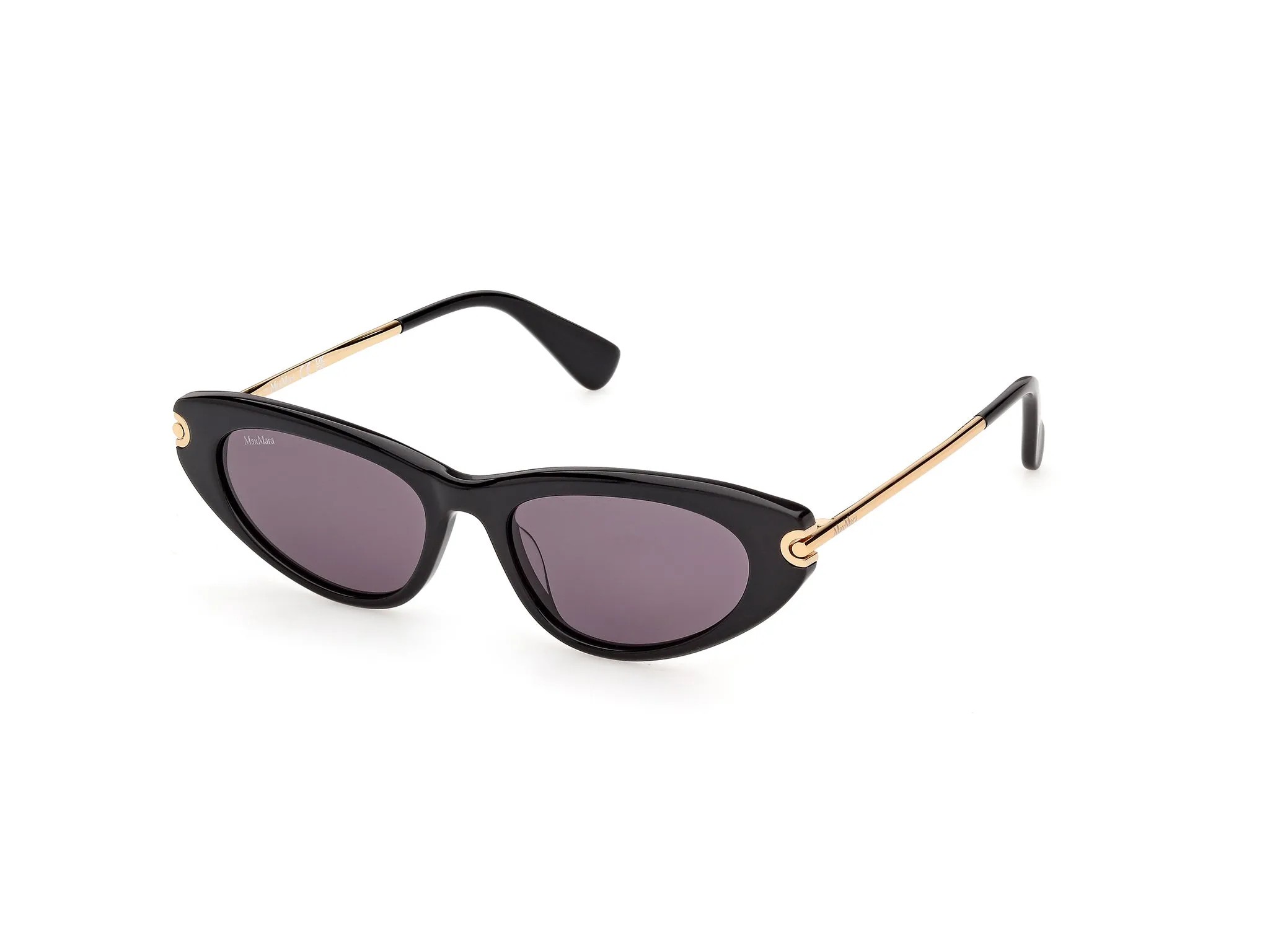 Max Mara MM0214 01A Occhiali da sole Acetato Nero Fumo Squadrata Normale - immagine 1