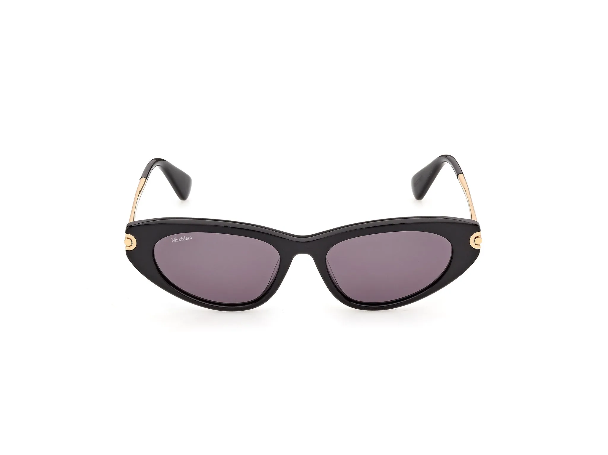 Max Mara MM0214 01A Occhiali da sole Acetato Nero Fumo Squadrata Normale - immagine 2