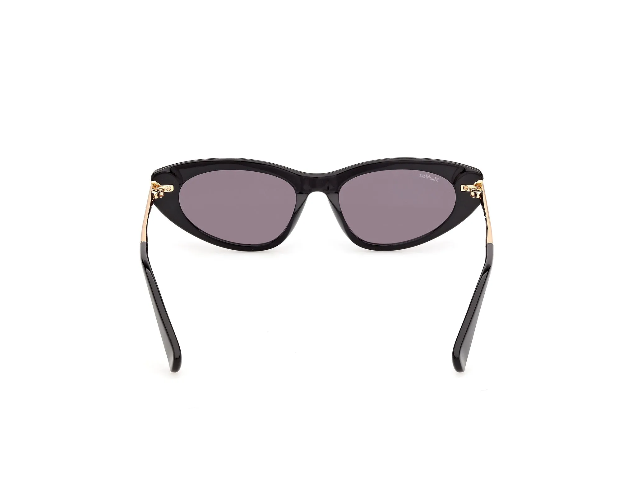 Max Mara MM0214 01A Occhiali da sole Acetato Nero Fumo Squadrata Normale - immagine 4