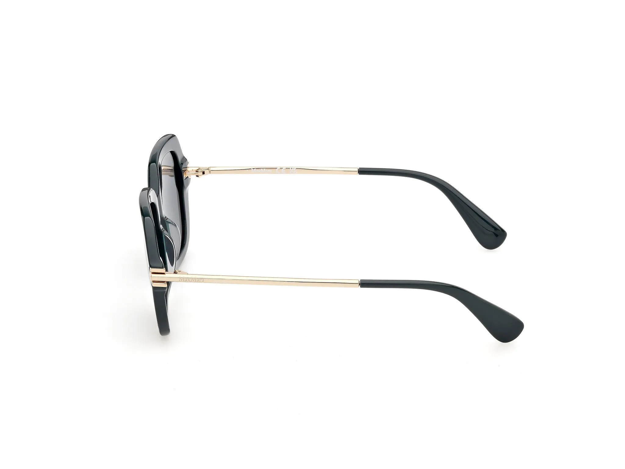 Max Mara MM0213 96N Occhiali da sole Acetato Verde Verde Farfalla Normale - immagine 3