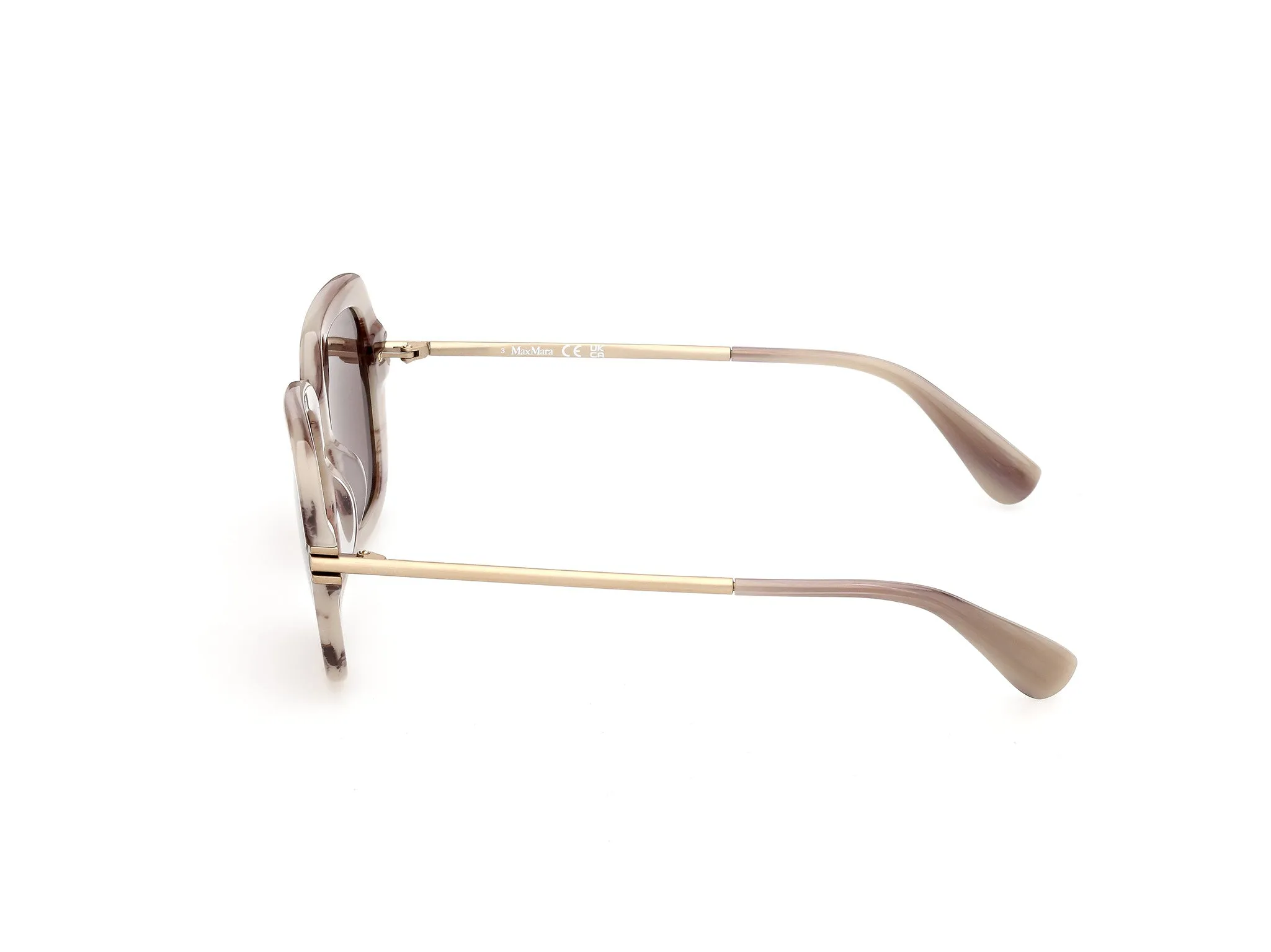 Max Mara MM0213 20E Occhiali da sole Acetato Grigio Marrone Farfalla Normale - immagine 3