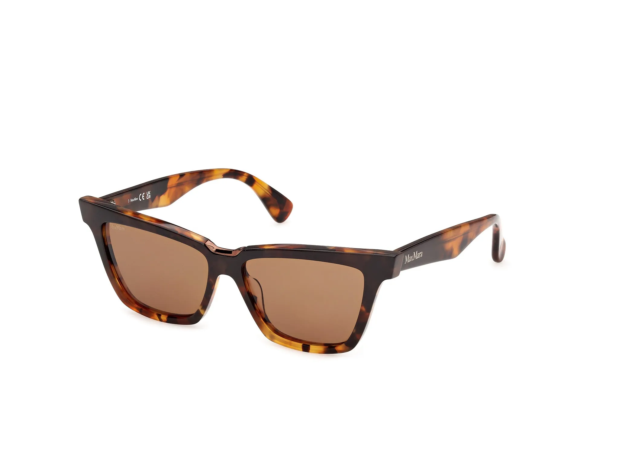 Max Mara MM0212 56E Occhiali da sole Acetato Havana Marrone Cat Eye Normale - immagine 1