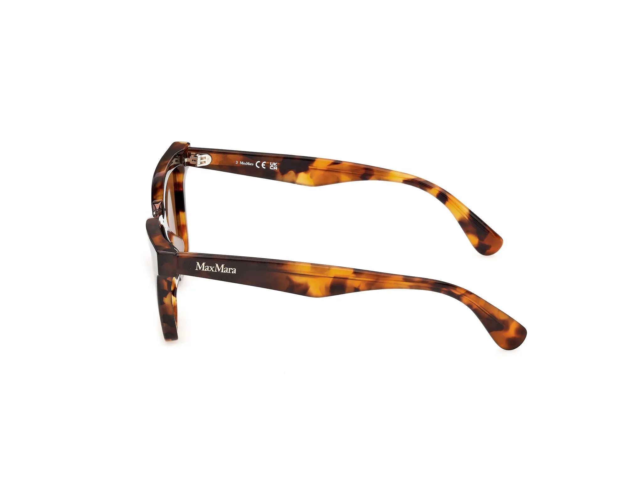 Max Mara MM0212 56E Occhiali da sole Acetato Havana Marrone Cat Eye Normale - immagine 3