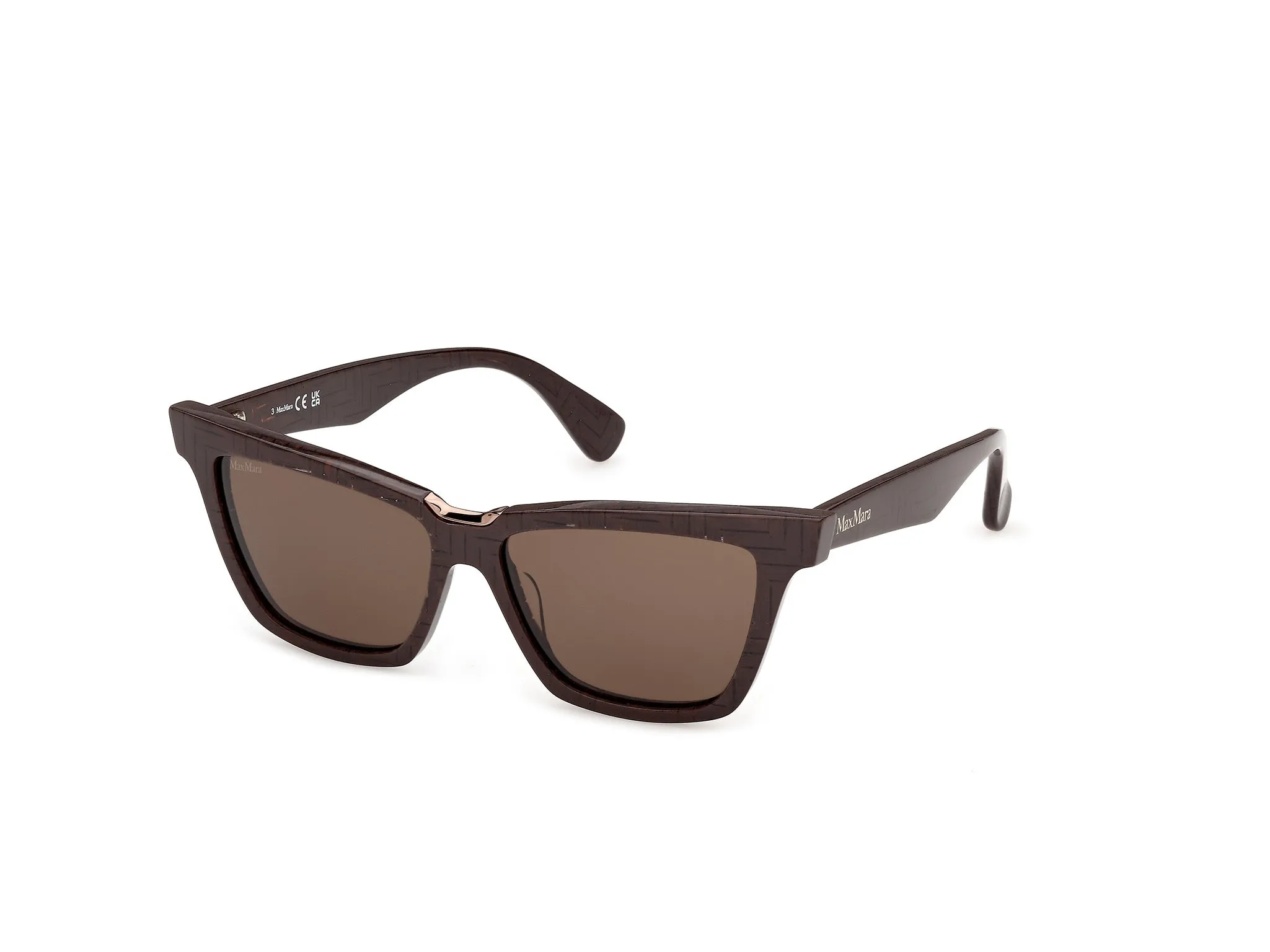 Max Mara MM0212 50E Occhiali da sole Acetato Marrone Marrone Cat Eye Normale - immagine 1