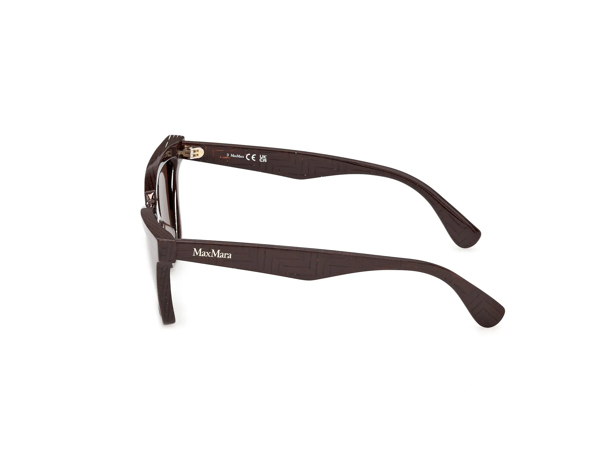 Max Mara MM0212 50E Occhiali da sole Acetato Marrone Marrone Cat Eye Normale - immagine 3