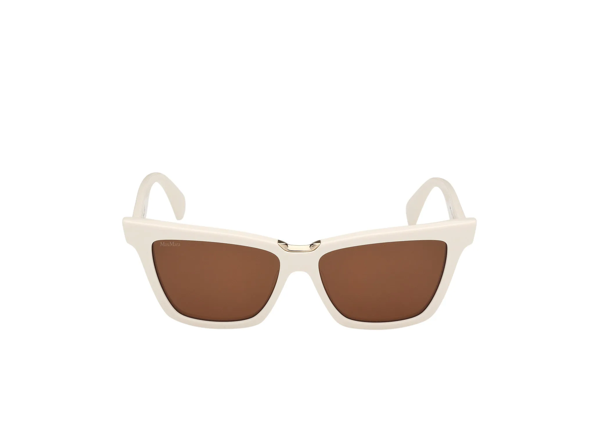 Max Mara MM0212 21E Occhiali da sole Acetato Bianco Marrone Cat Eye Normale - immagine 2