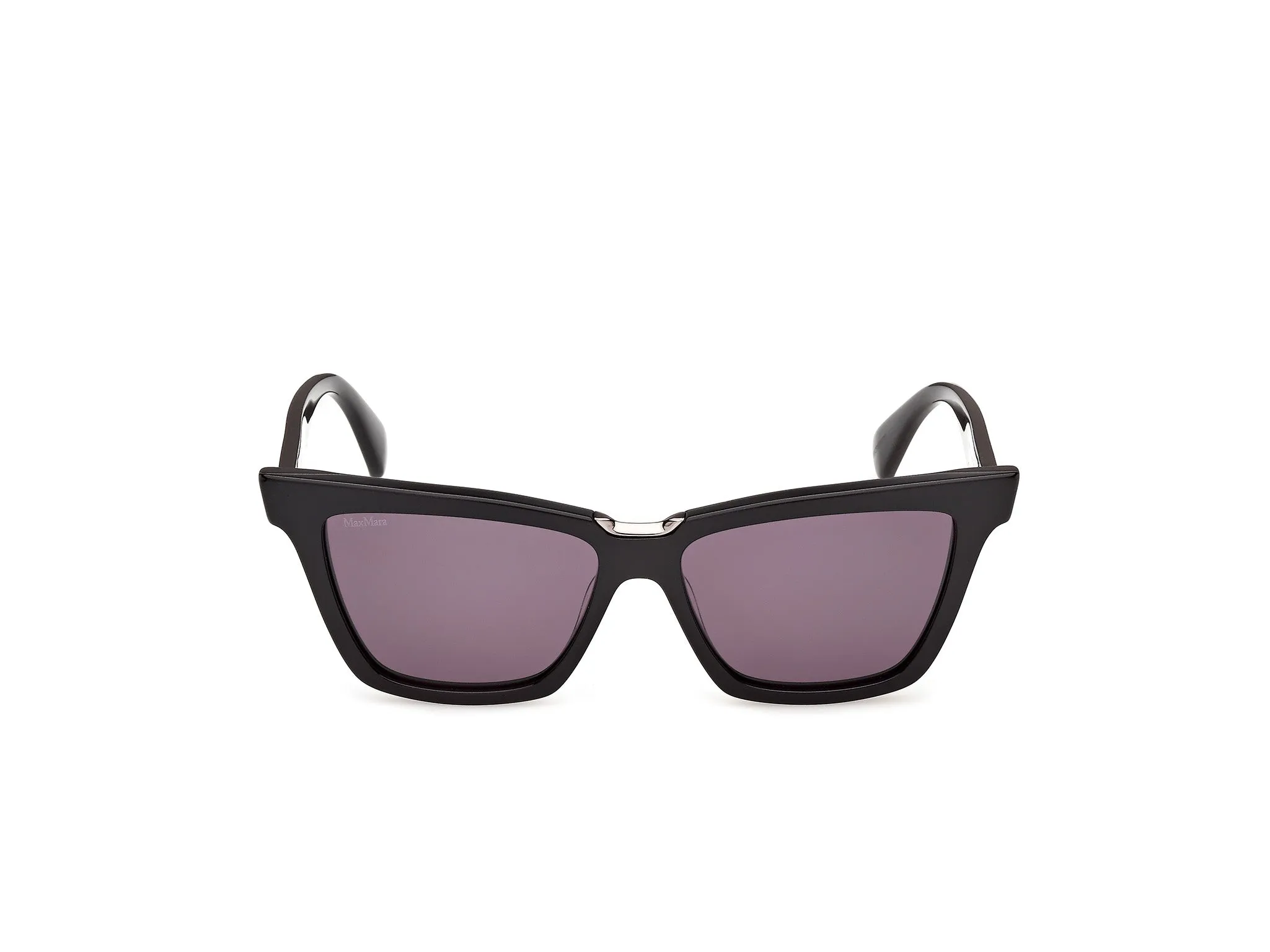 Max Mara MM0212 01A Occhiali da sole Acetato Nero Fumo Cat Eye Normale - immagine 2