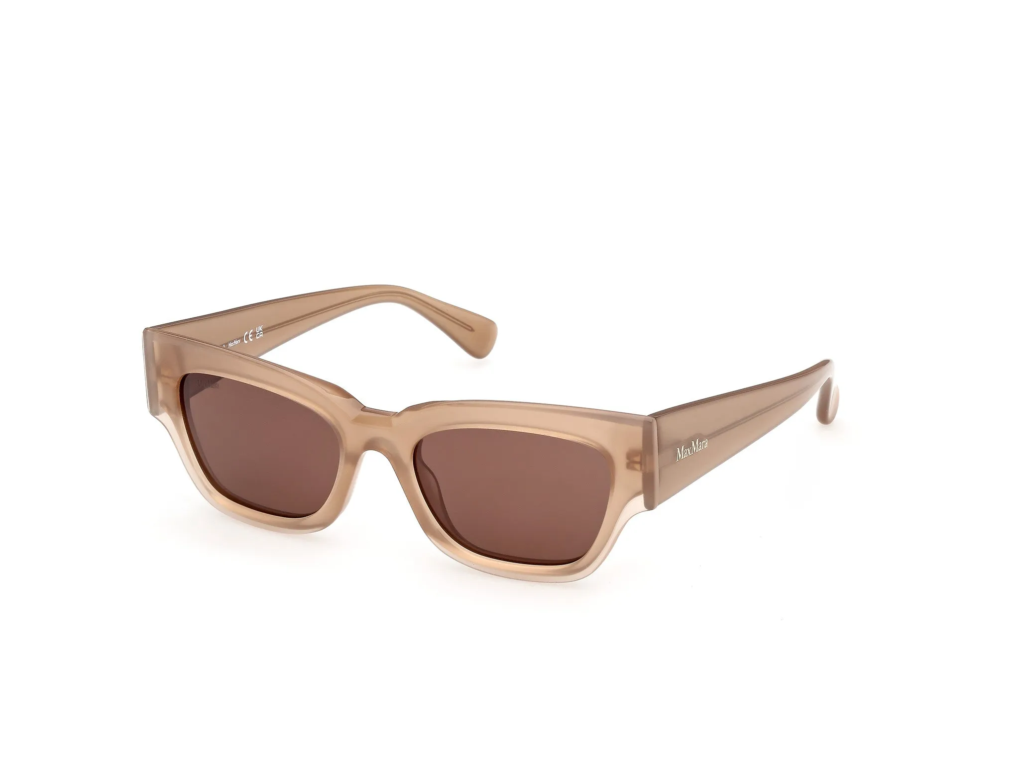 Max Mara MM0211 72E Occhiali da sole Acetato Rosa Marrone Geometrica Normale - immagine 1