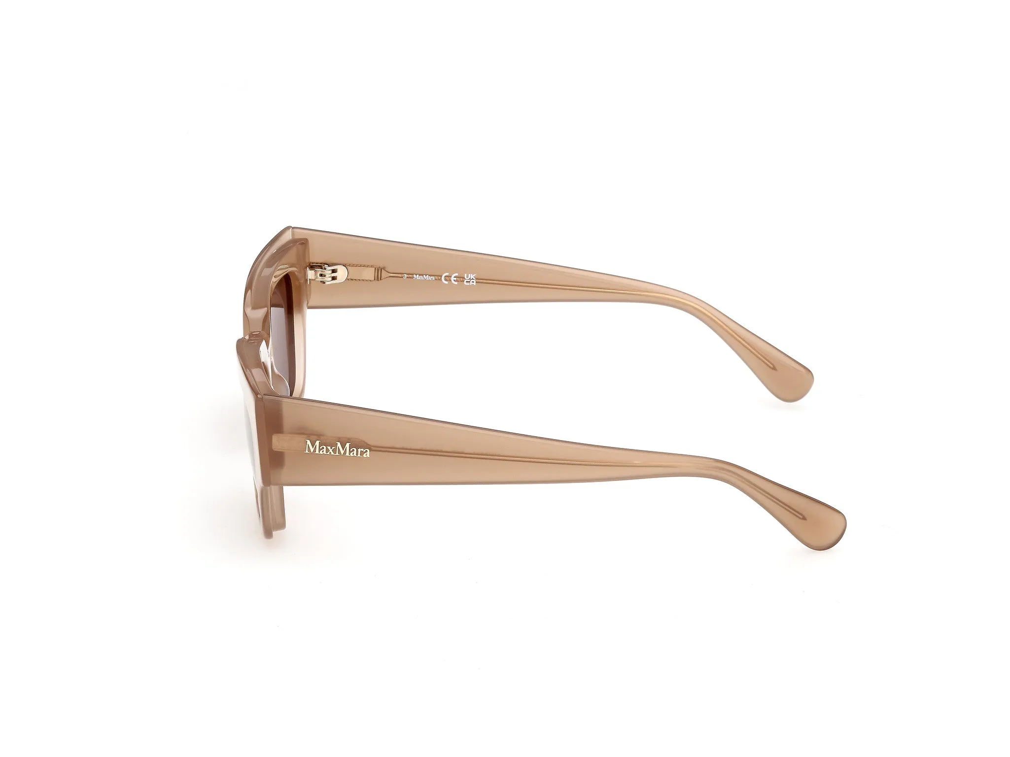 Max Mara MM0211 72E Occhiali da sole Acetato Rosa Marrone Geometrica Normale - immagine 3