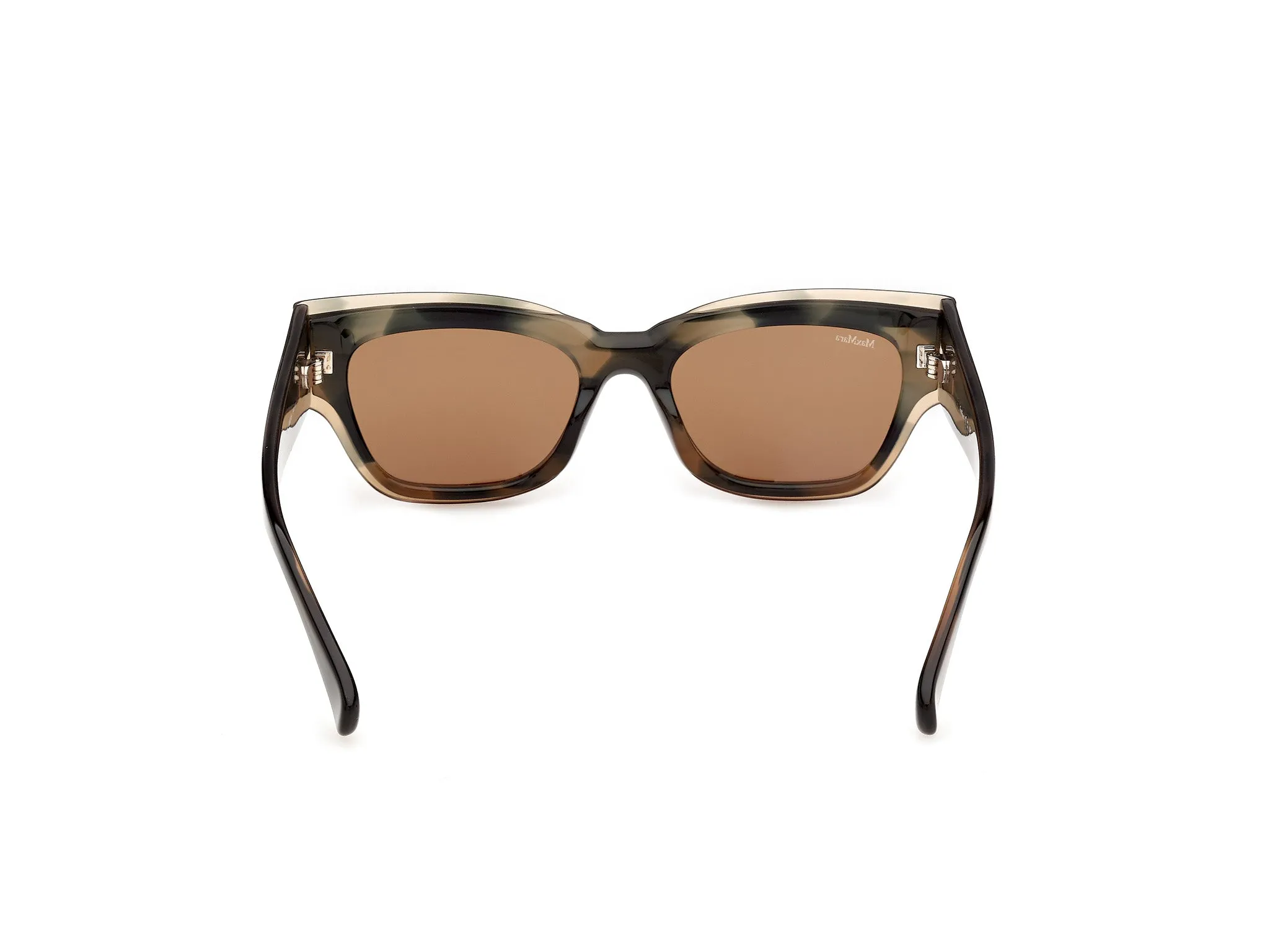 Max Mara MM0211 55E Occhiali da sole Acetato Verde Marrone Geometrica Normale - immagine 4