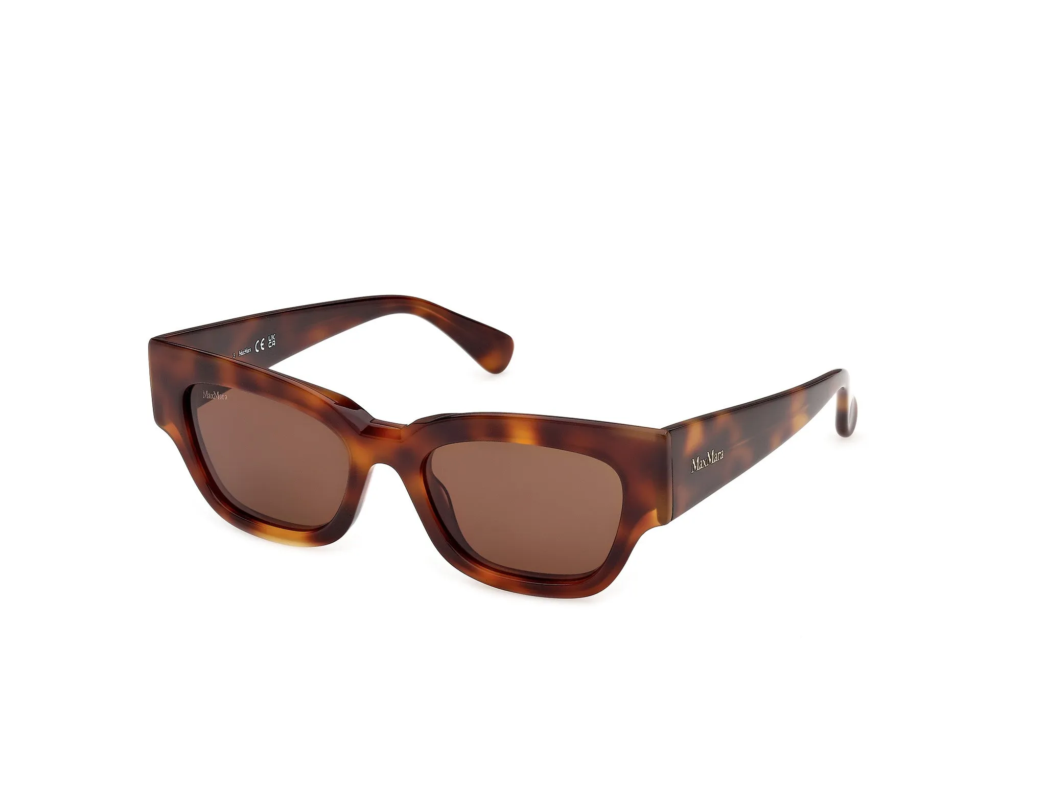 Max Mara MM0211 52E Occhiali da sole Acetato Havana Marrone Geometrica Normale - immagine 1