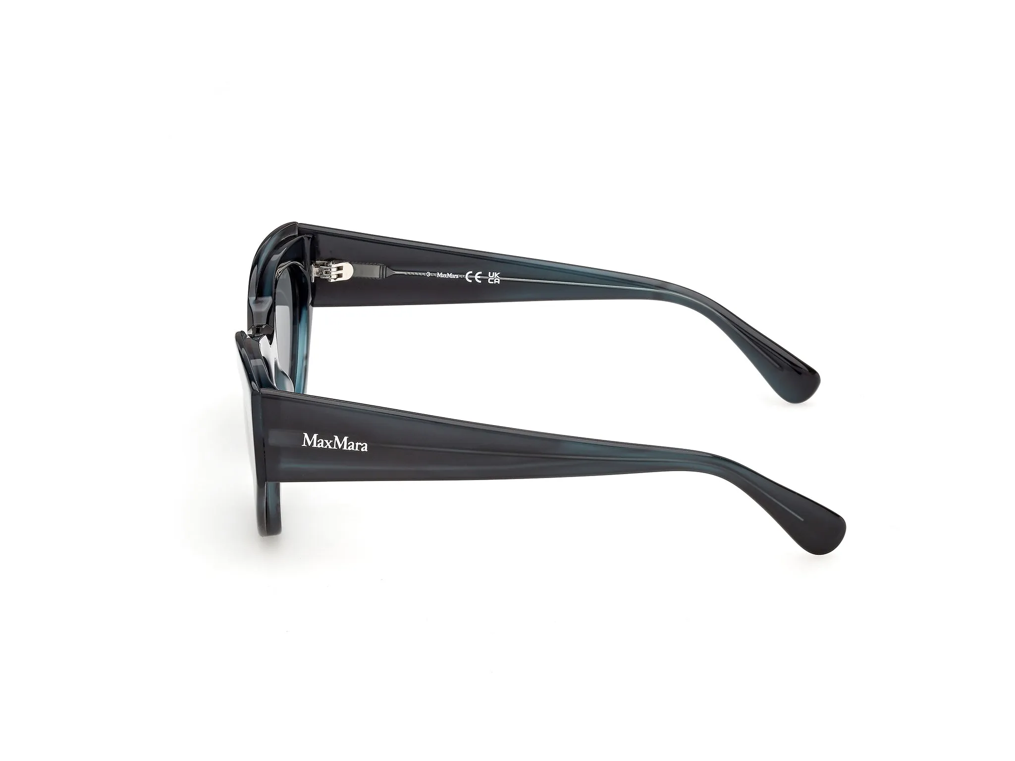 Max Mara MM0210 64N Occhiali da sole Acetato Verde Verde Cat Eye Normale - immagine 3