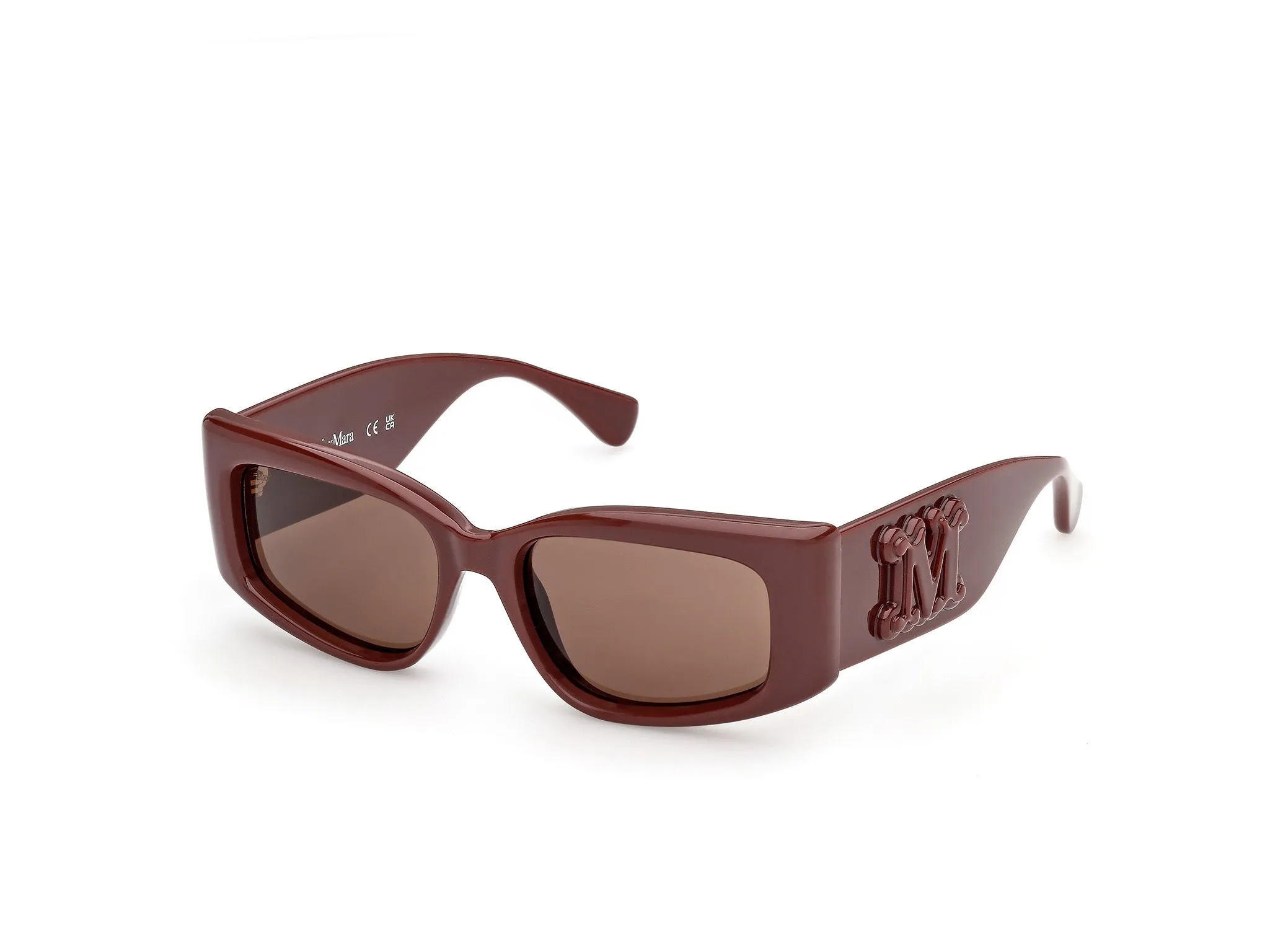 Max Mara MM0209 74E Occhiali da sole Iniettato Rosa Marrone Geometrica Normale - immagine 1