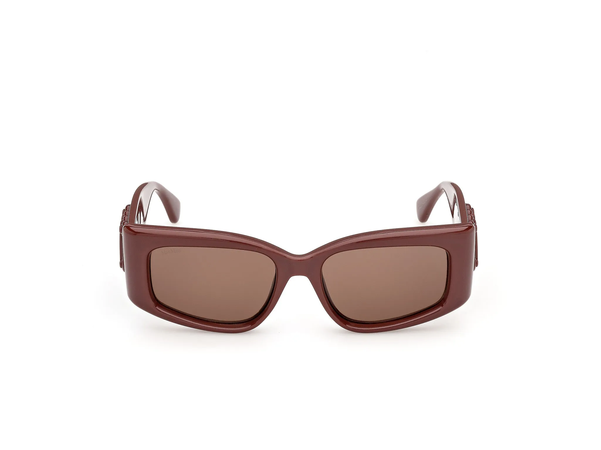 Max Mara MM0209 74E Occhiali da sole Iniettato Rosa Marrone Geometrica Normale - immagine 2