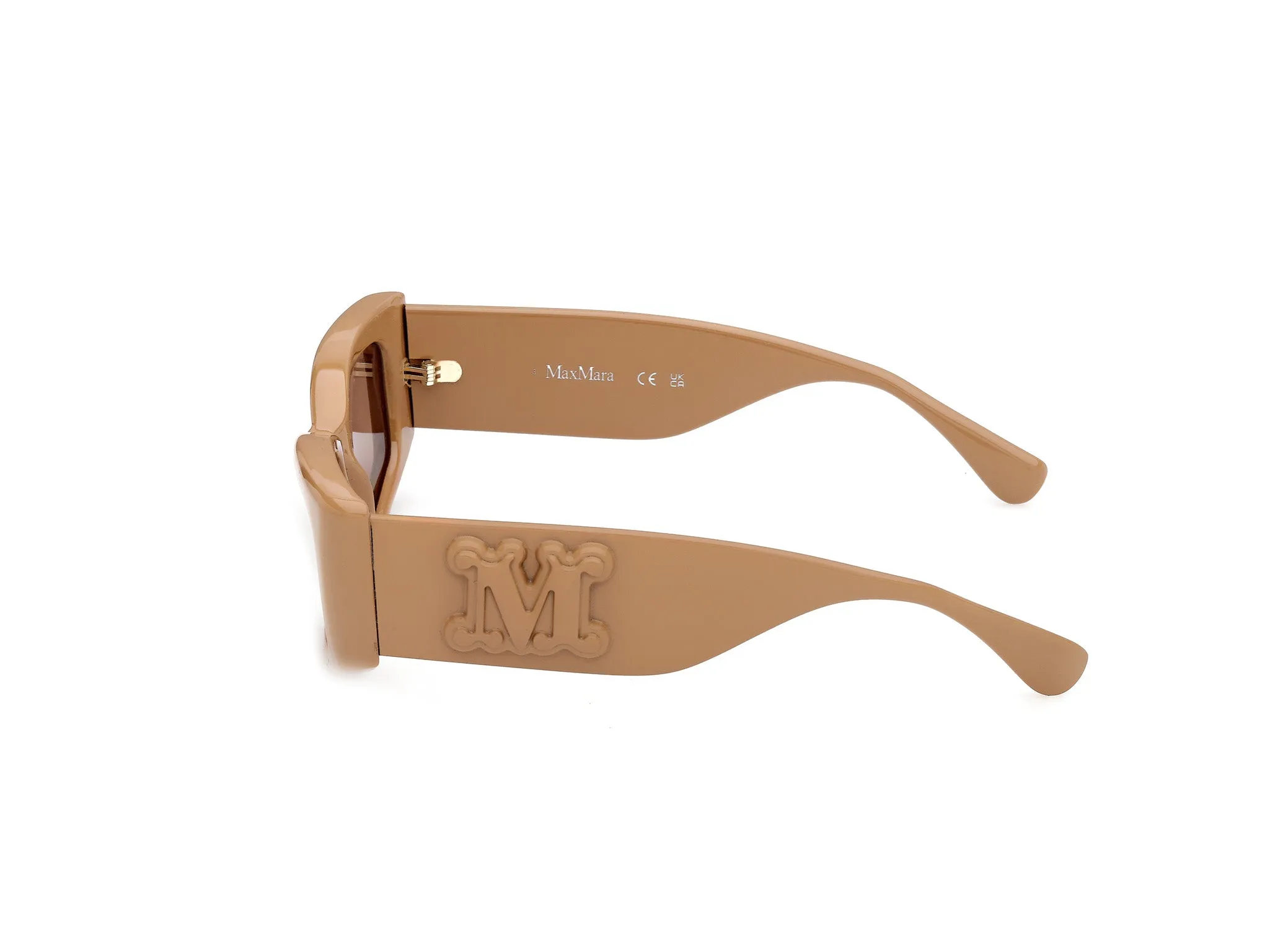 Max Mara MM0209 45E Occhiali da sole Iniettato Marrone Marrone Geometrica Normale - immagine 3