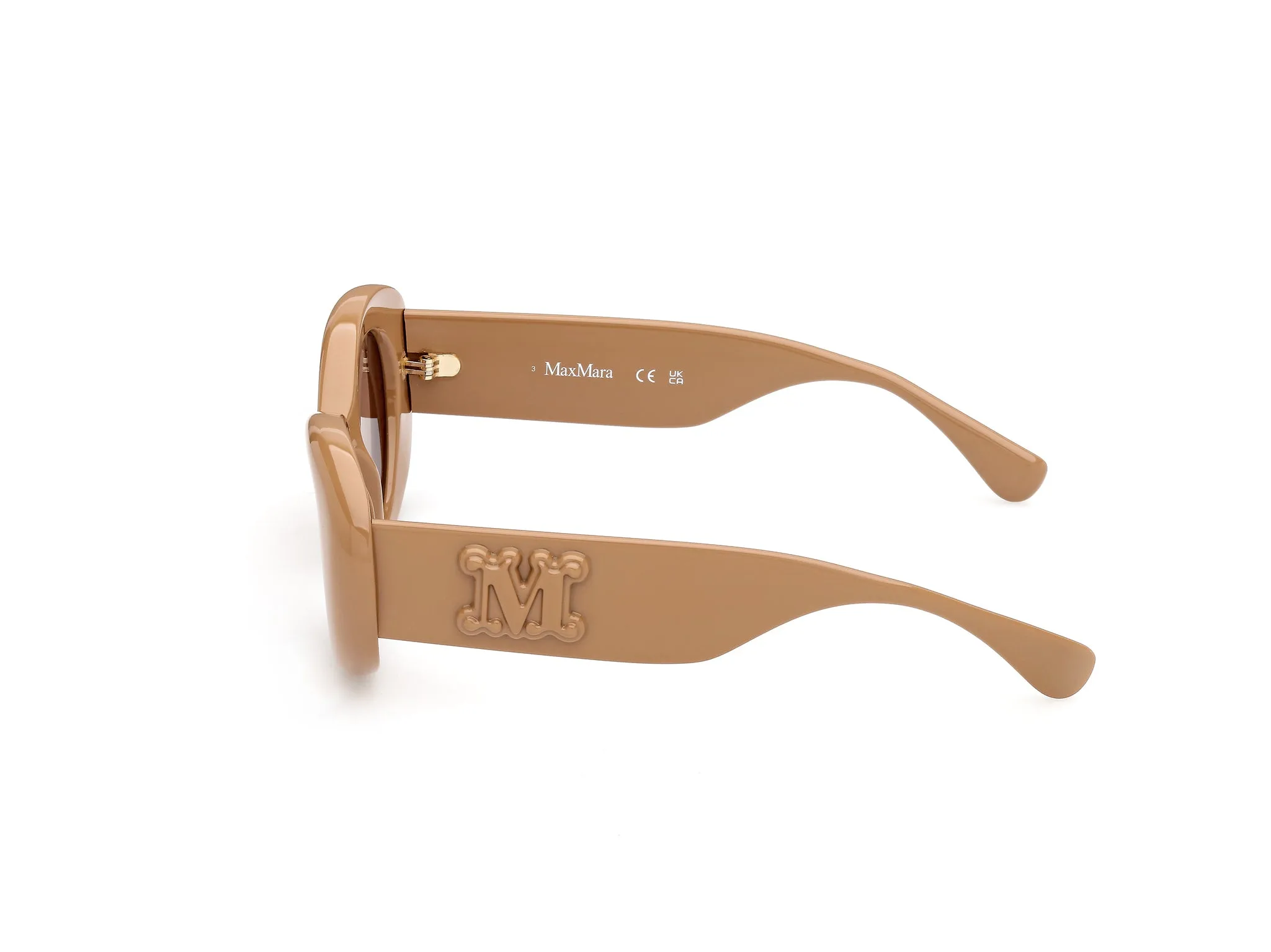 Max Mara MM0208 45E Occhiali da sole Iniettato Marrone Marrone Rotonda Normale - immagine 3