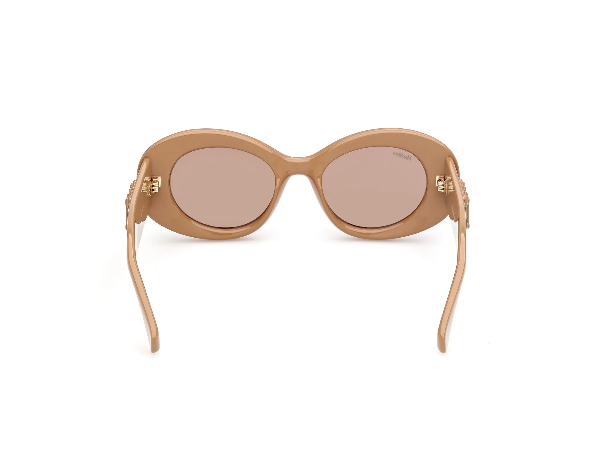 Max Mara MM0208 45E Occhiali da sole Iniettato Marrone Marrone Rotonda Normale - immagine 4