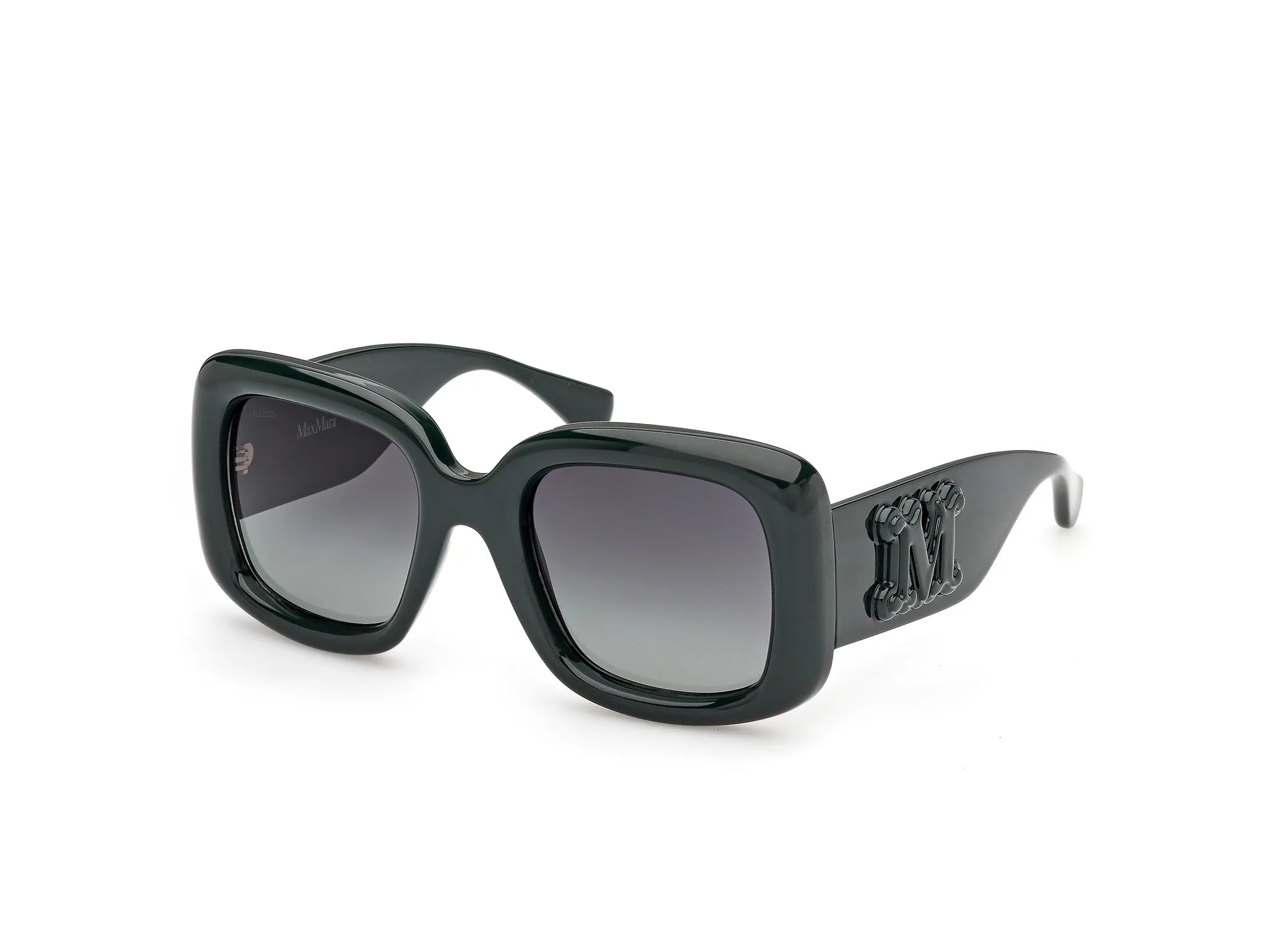 Max Mara MM0207 96P Occhiali da sole Iniettato Verde Verde Farfalla Normale - immagine 1
