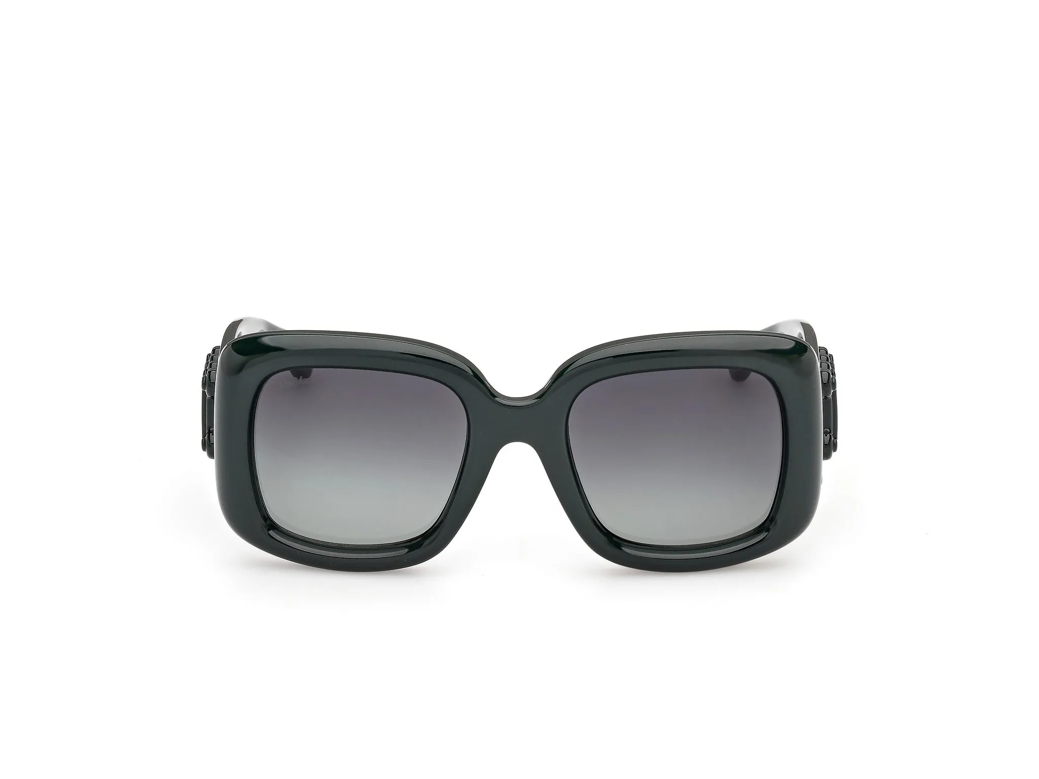 Max Mara MM0207 96P Occhiali da sole Iniettato Verde Verde Farfalla Normale - immagine 2