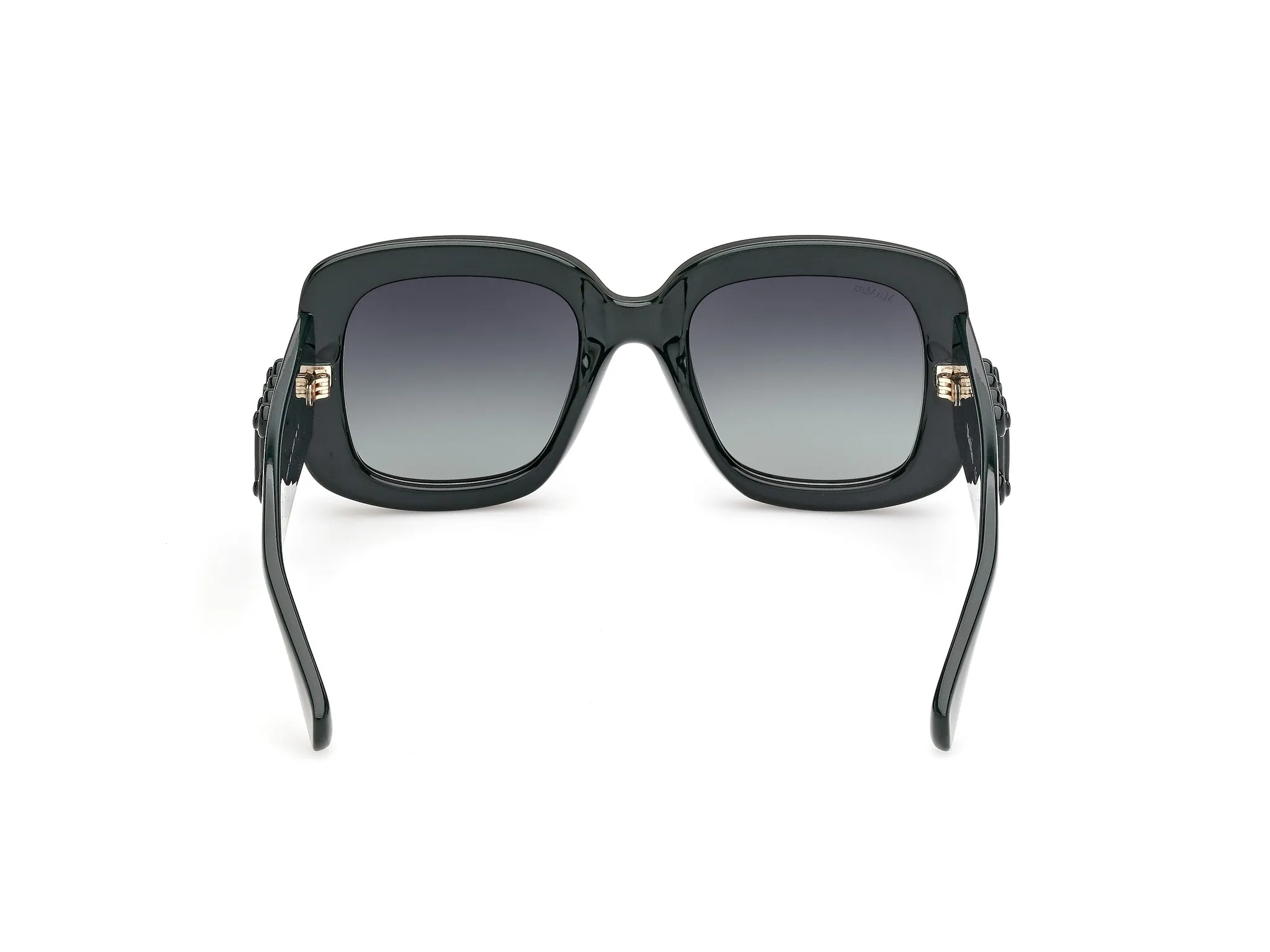 Max Mara MM0207 96P Occhiali da sole Iniettato Verde Verde Farfalla Normale - immagine 4