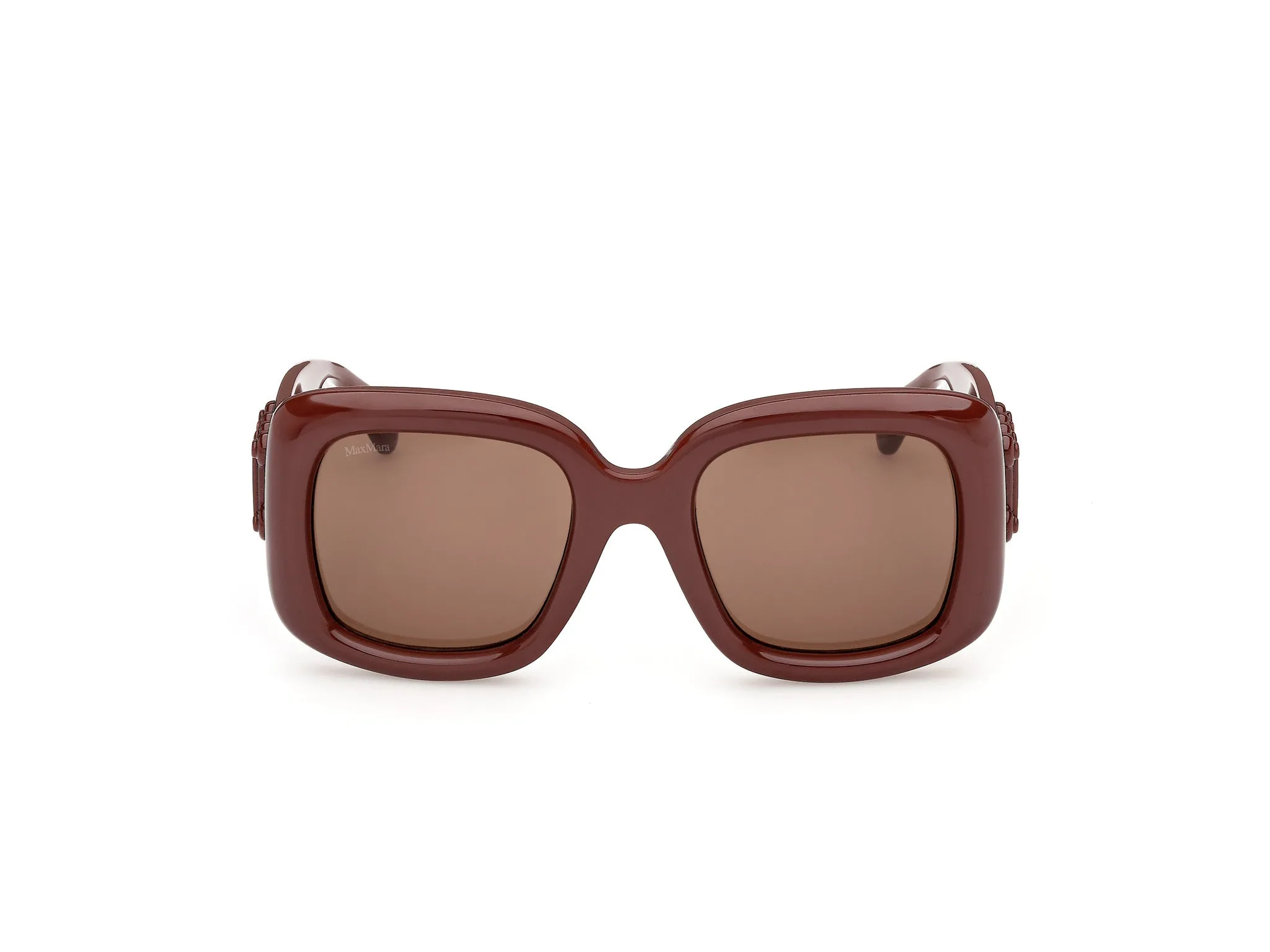 Max Mara MM0207 74E Occhiali da sole Iniettato Rosa Marrone Farfalla Normale - immagine 2