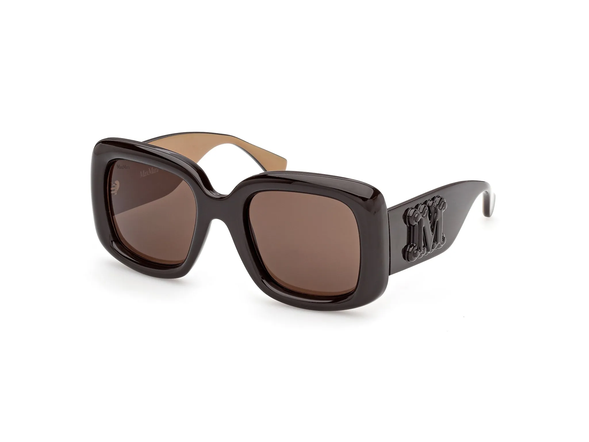 Max Mara MM0207 50E Occhiali da sole Iniettato Marrone Marrone Farfalla Normale - immagine 1