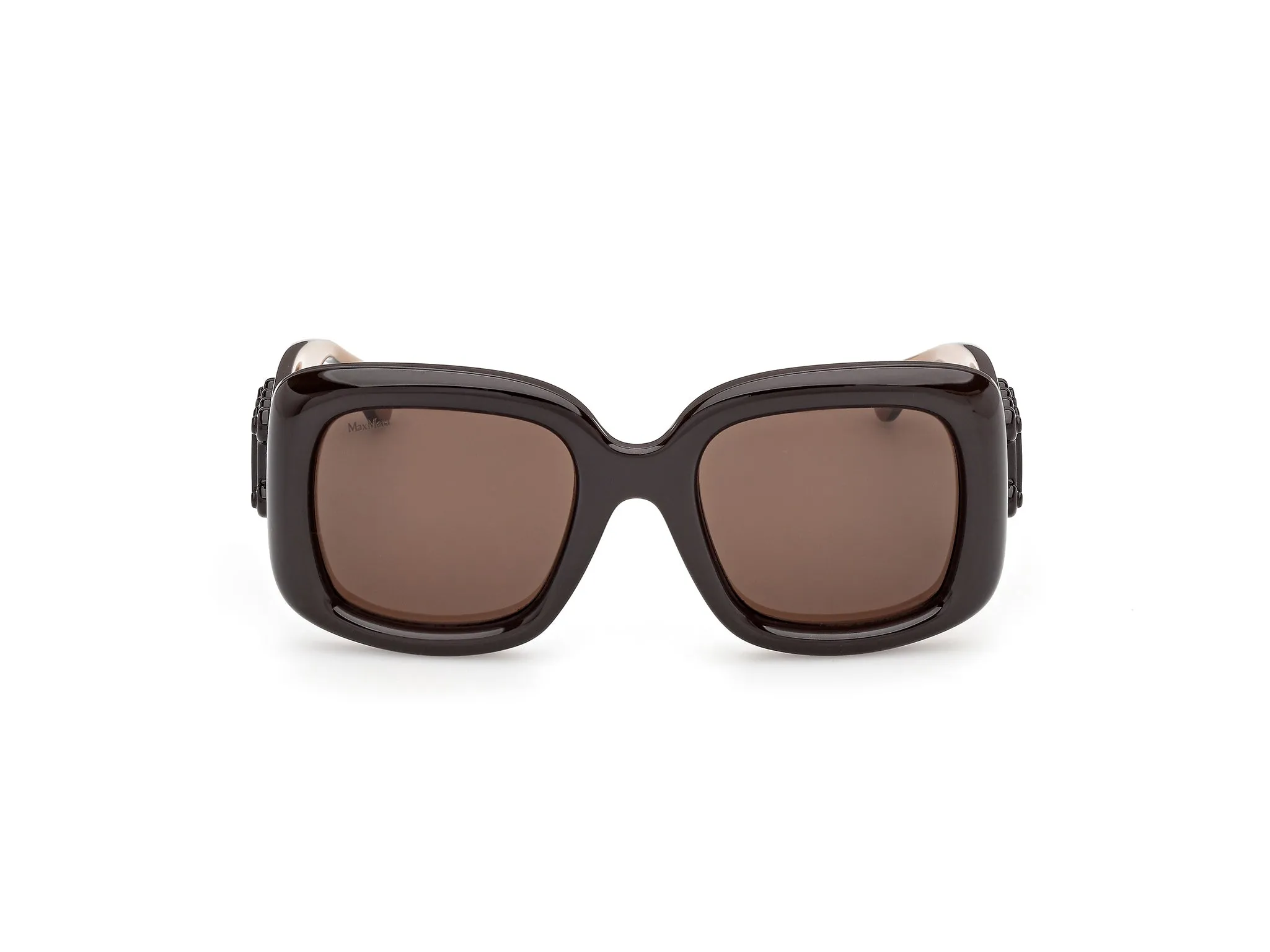 Max Mara MM0207 50E Occhiali da sole Iniettato Marrone Marrone Farfalla Normale - immagine 2
