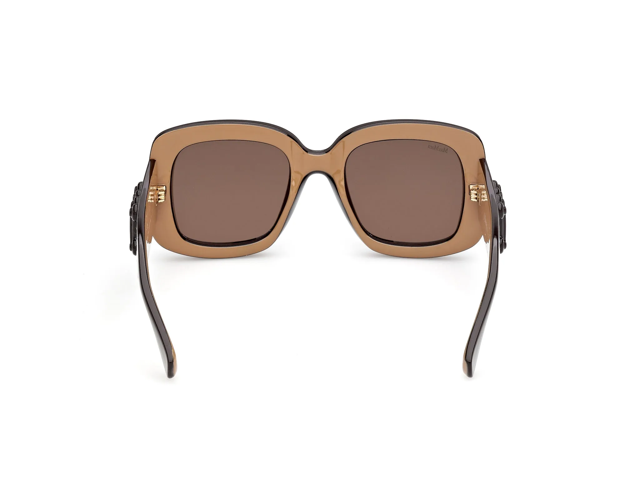 Max Mara MM0207 50E Occhiali da sole Iniettato Marrone Marrone Farfalla Normale - immagine 4
