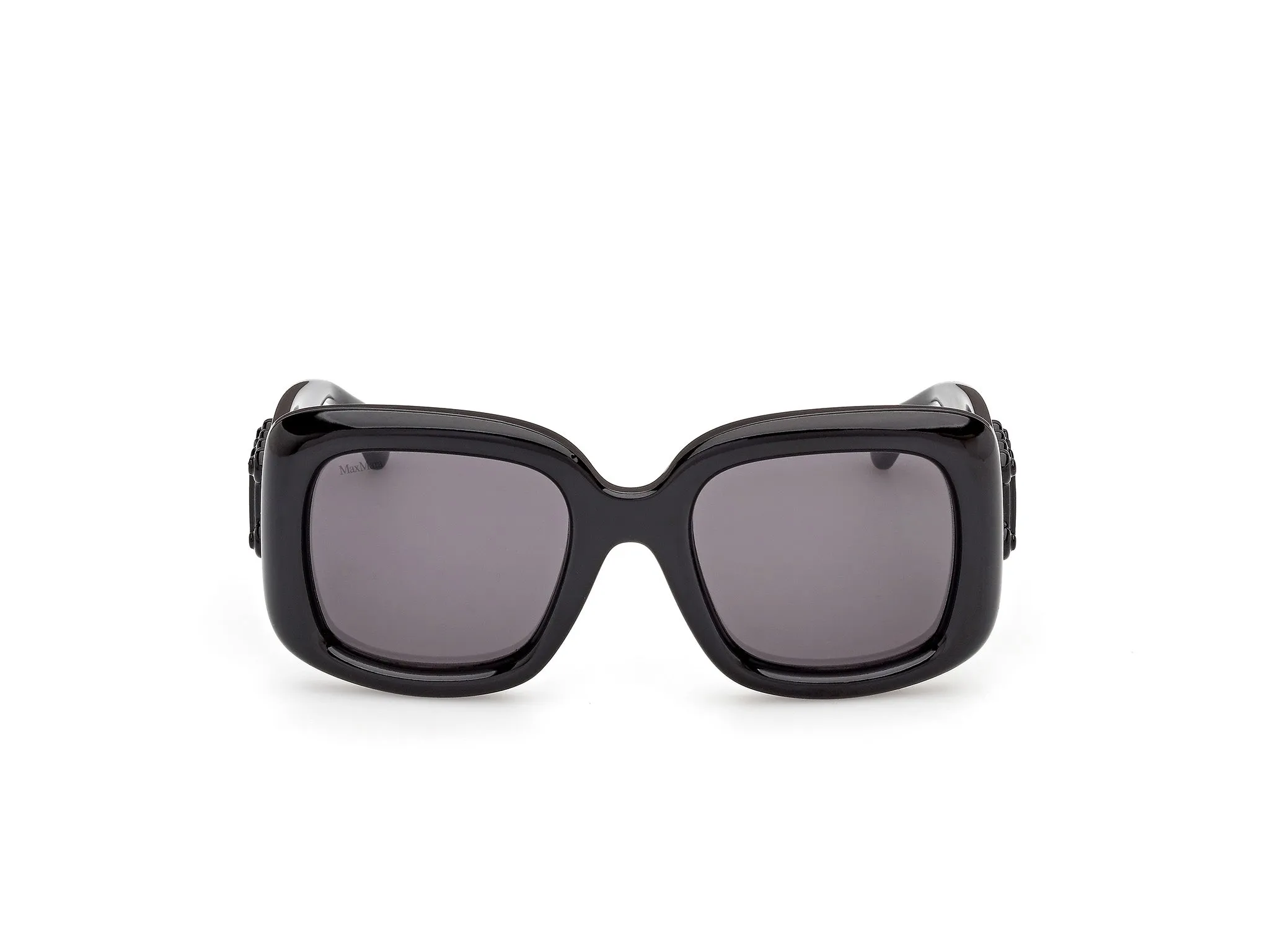 Max Mara MM0207 01A Occhiali da sole Iniettato Nero Fumo Farfalla Normale - immagine 2