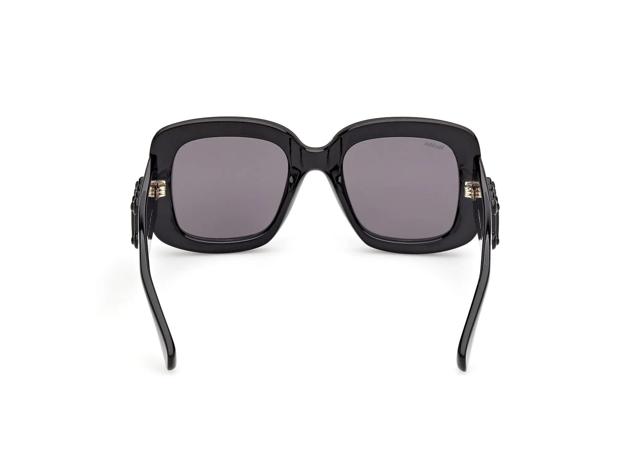 Max Mara MM0207 01A Occhiali da sole Iniettato Nero Fumo Farfalla Normale - immagine 4