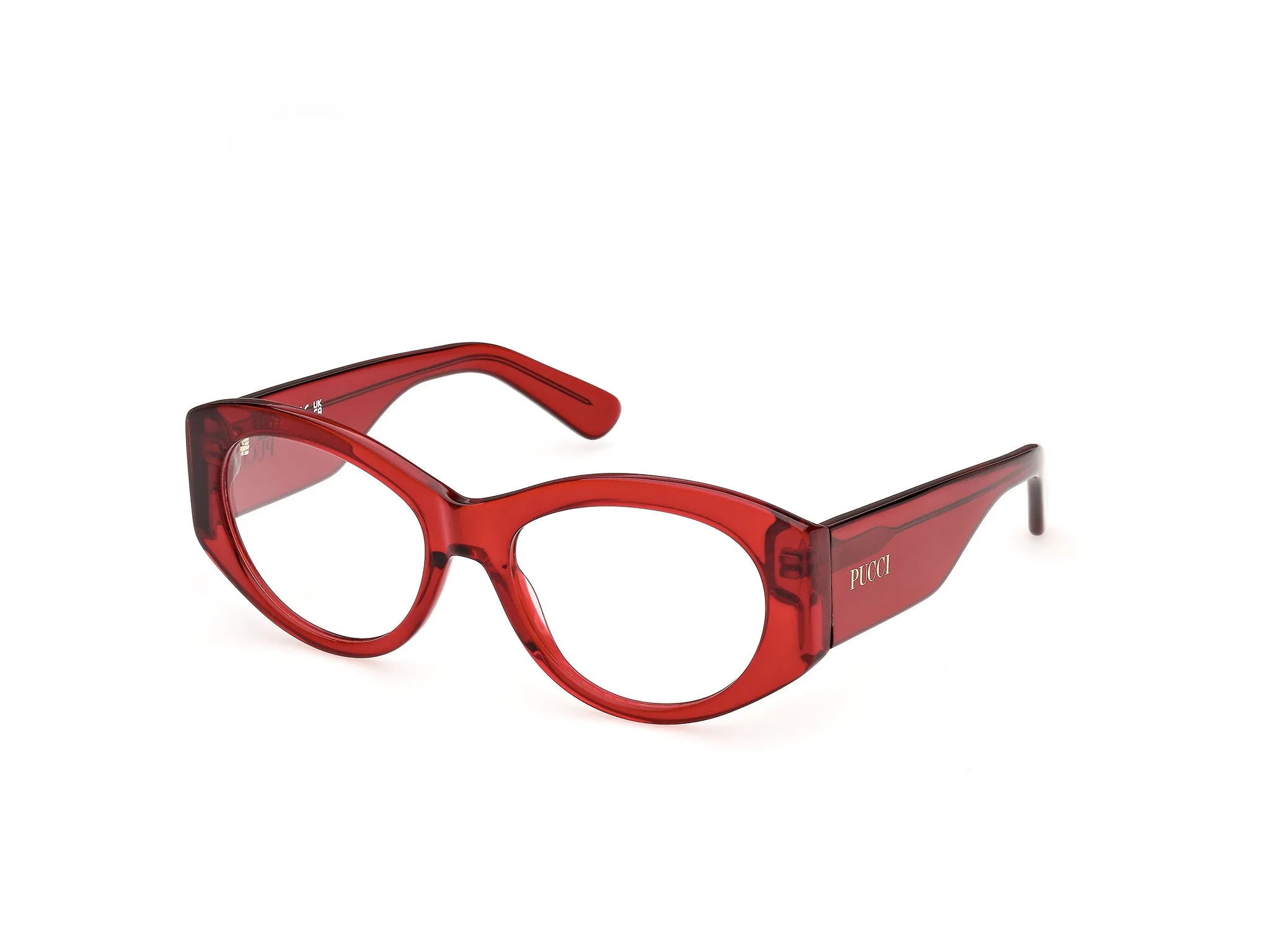 Emilio Pucci EP5293 66 Montature da vista Acetato Rosso Rotonda Normale - immagine 1