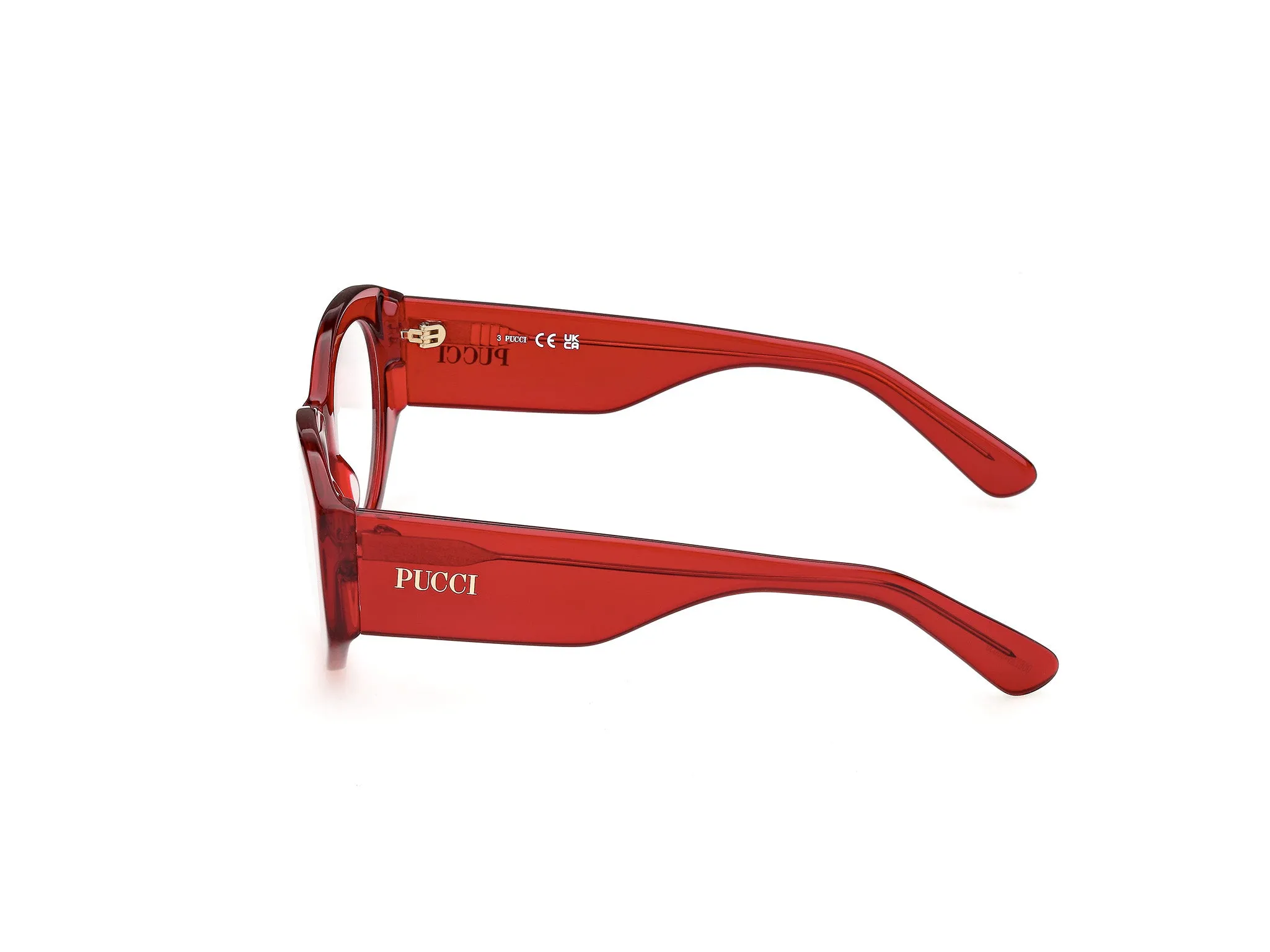 Emilio Pucci EP5293 66 Montature da vista Acetato Rosso Rotonda Normale - immagine 3