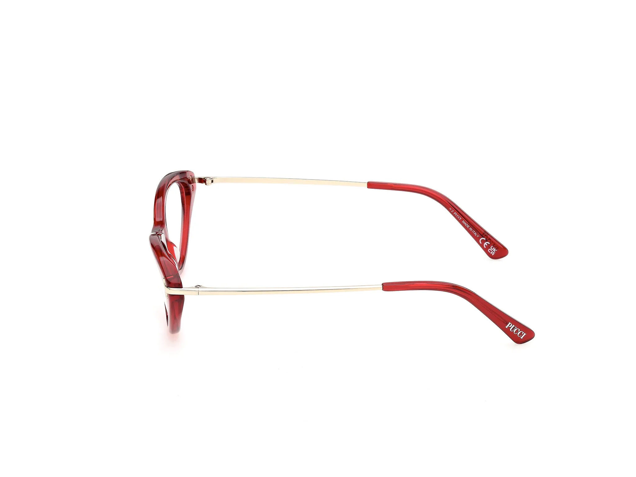 Emilio Pucci EP5290 66 Montature da vista Acetato Rosso Cat Eye Normale - immagine 3