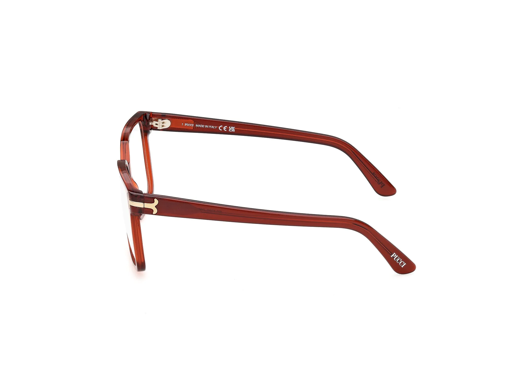 Emilio Pucci EP5289 66 Montature da vista Acetato Rosso Geometrica Normale - immagine 3