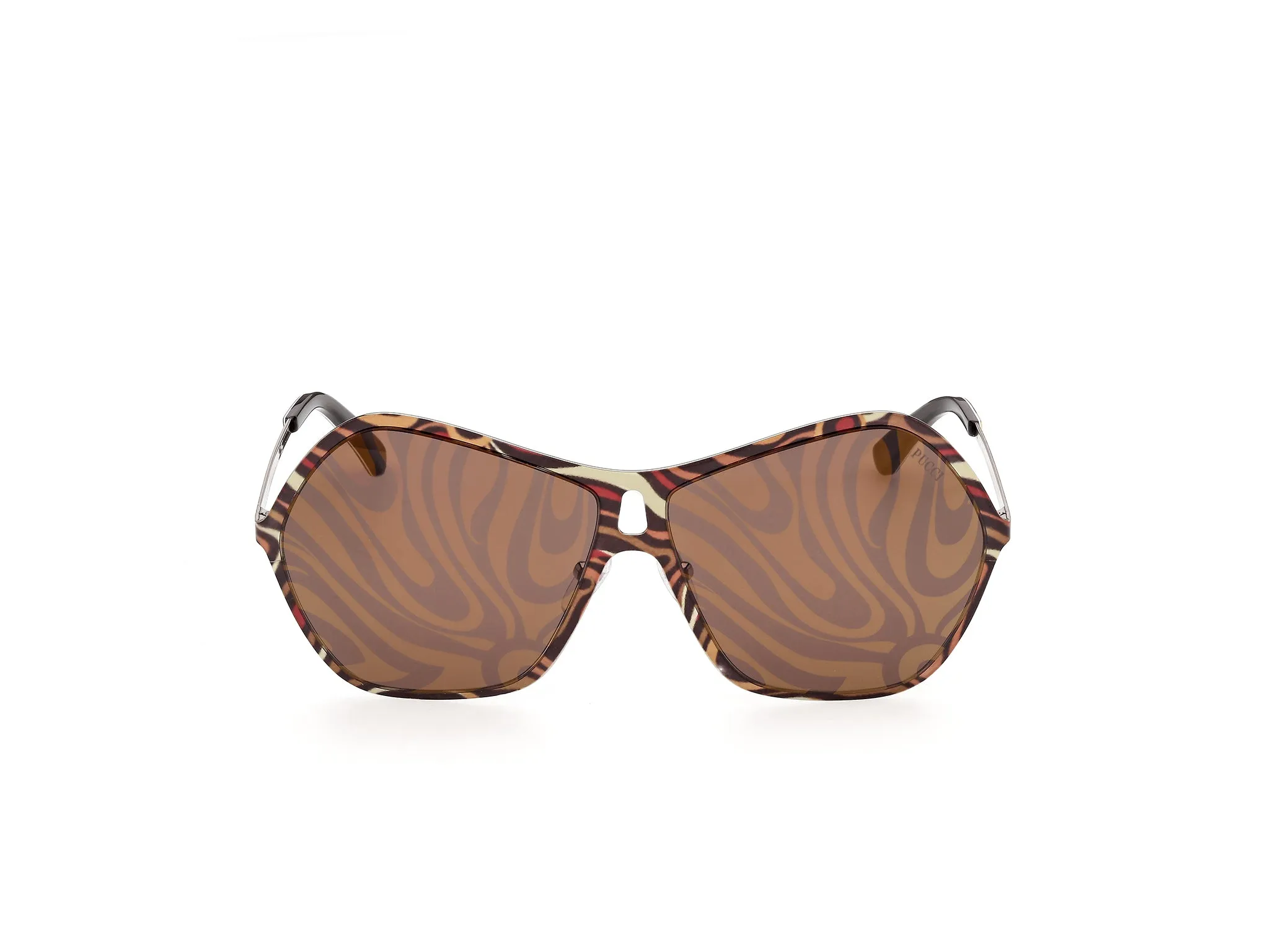 Emilio Pucci EP0264 99G Occhiali da sole Metallo Grigio Marrone Squadrata Normale - immagine 2