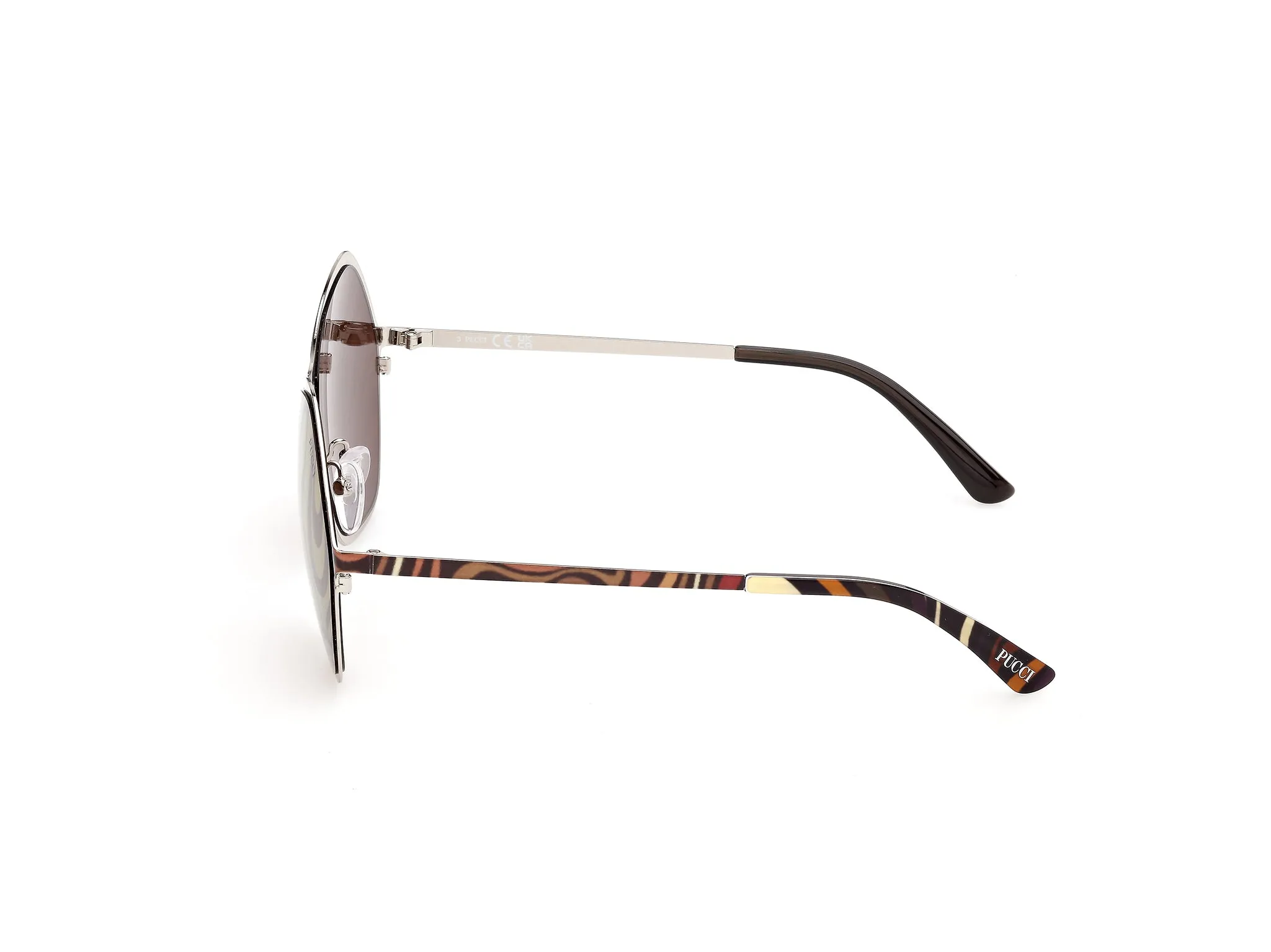 Emilio Pucci EP0264 99G Occhiali da sole Metallo Grigio Marrone Squadrata Normale - immagine 3