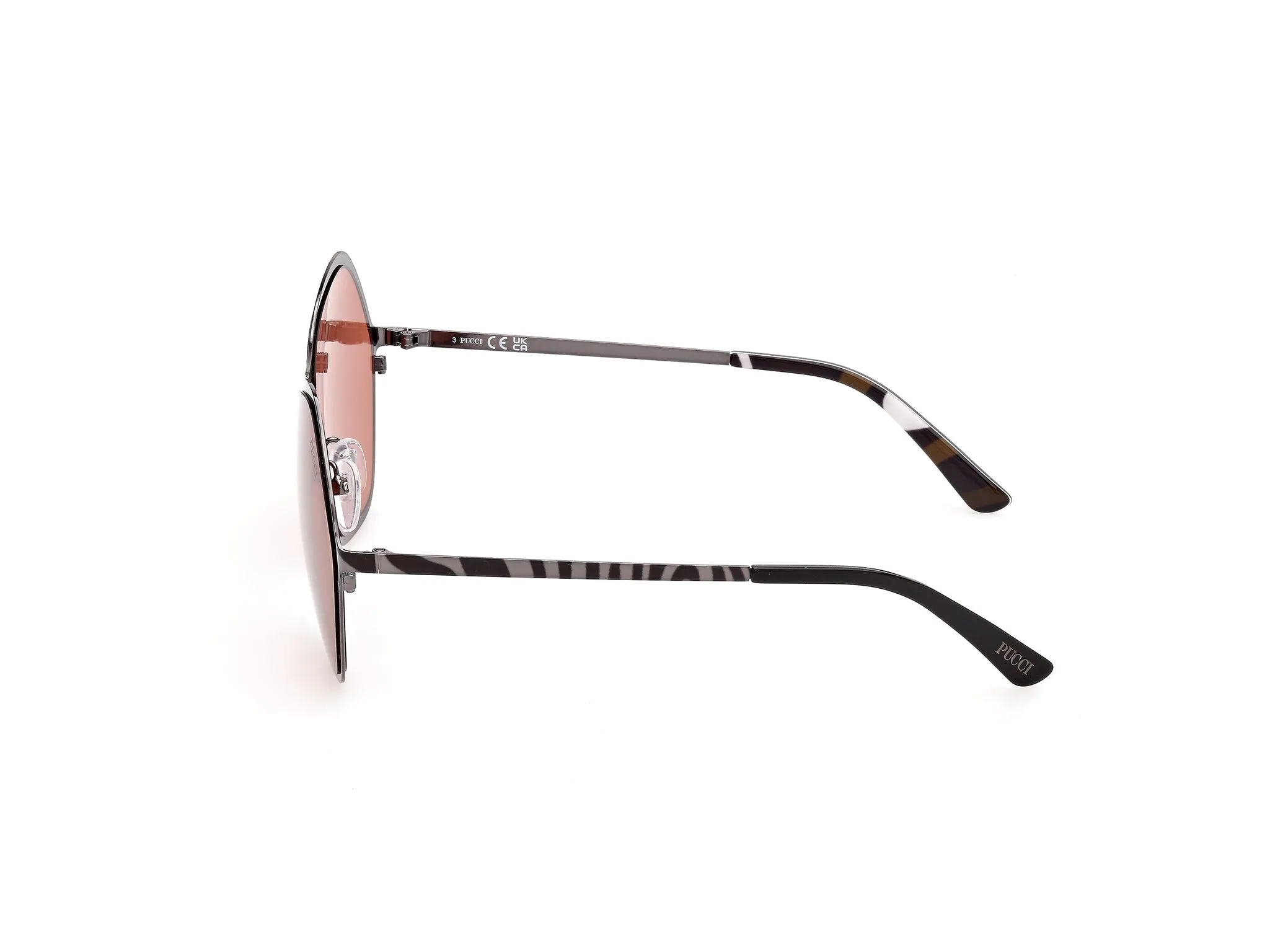 Emilio Pucci EP0264 05S Occhiali da sole Metallo Grigio Bordeaux Squadrata Normale - immagine 3