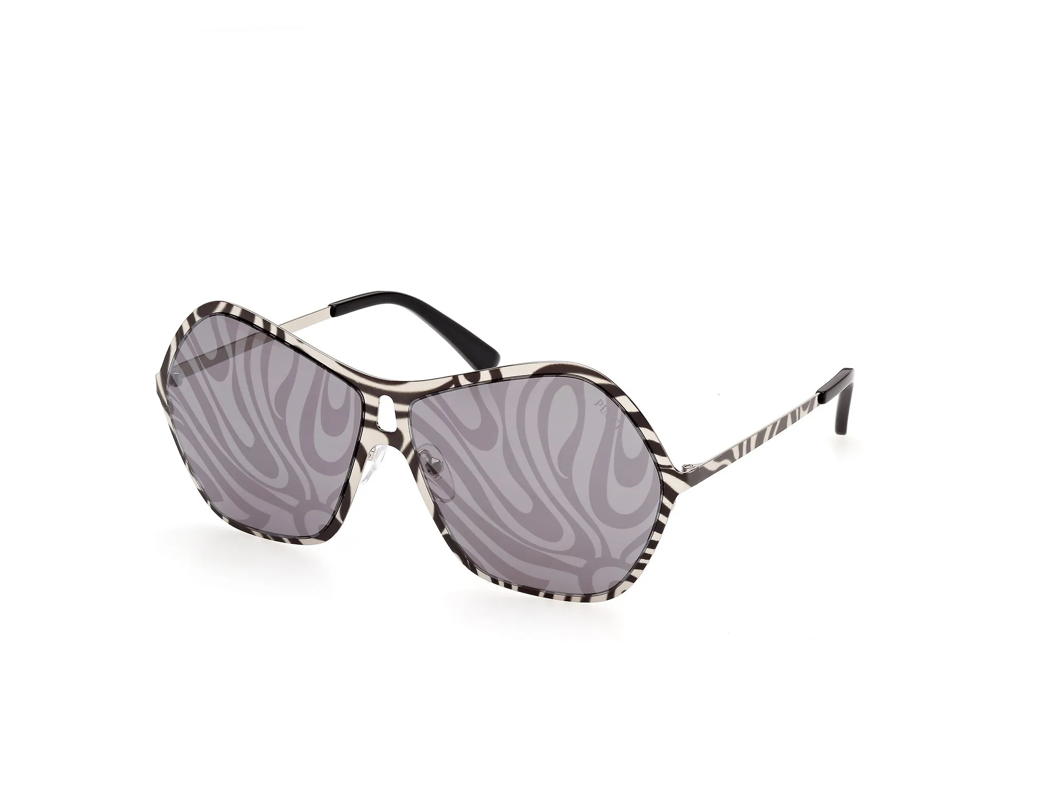 Emilio Pucci EP0264 05C Occhiali da sole Metallo Grigio Fumo Squadrata Normale - immagine 1