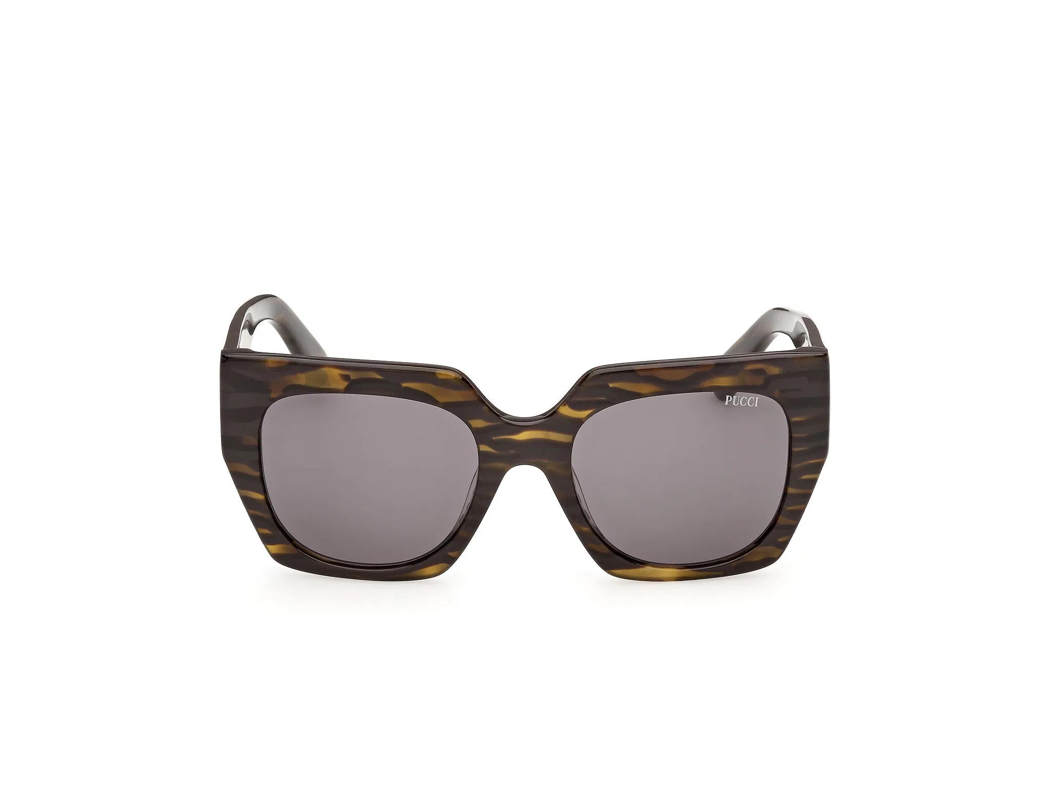 Emilio Pucci EP0262 56A Occhiali da sole Acetato Havana Fumo Geometrica Normale - immagine 2