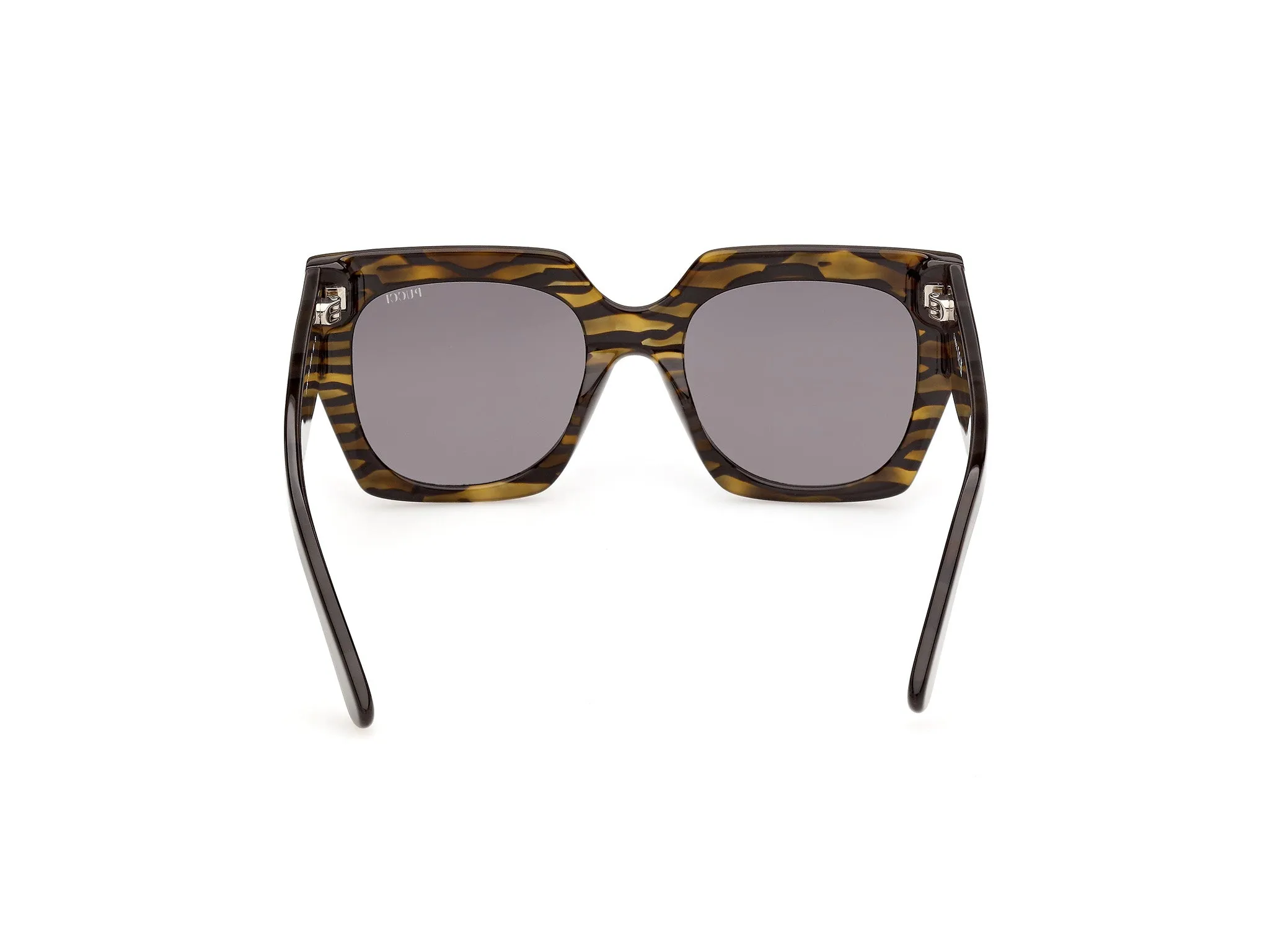 Emilio Pucci EP0262 56A Occhiali da sole Acetato Havana Fumo Geometrica Normale - immagine 4